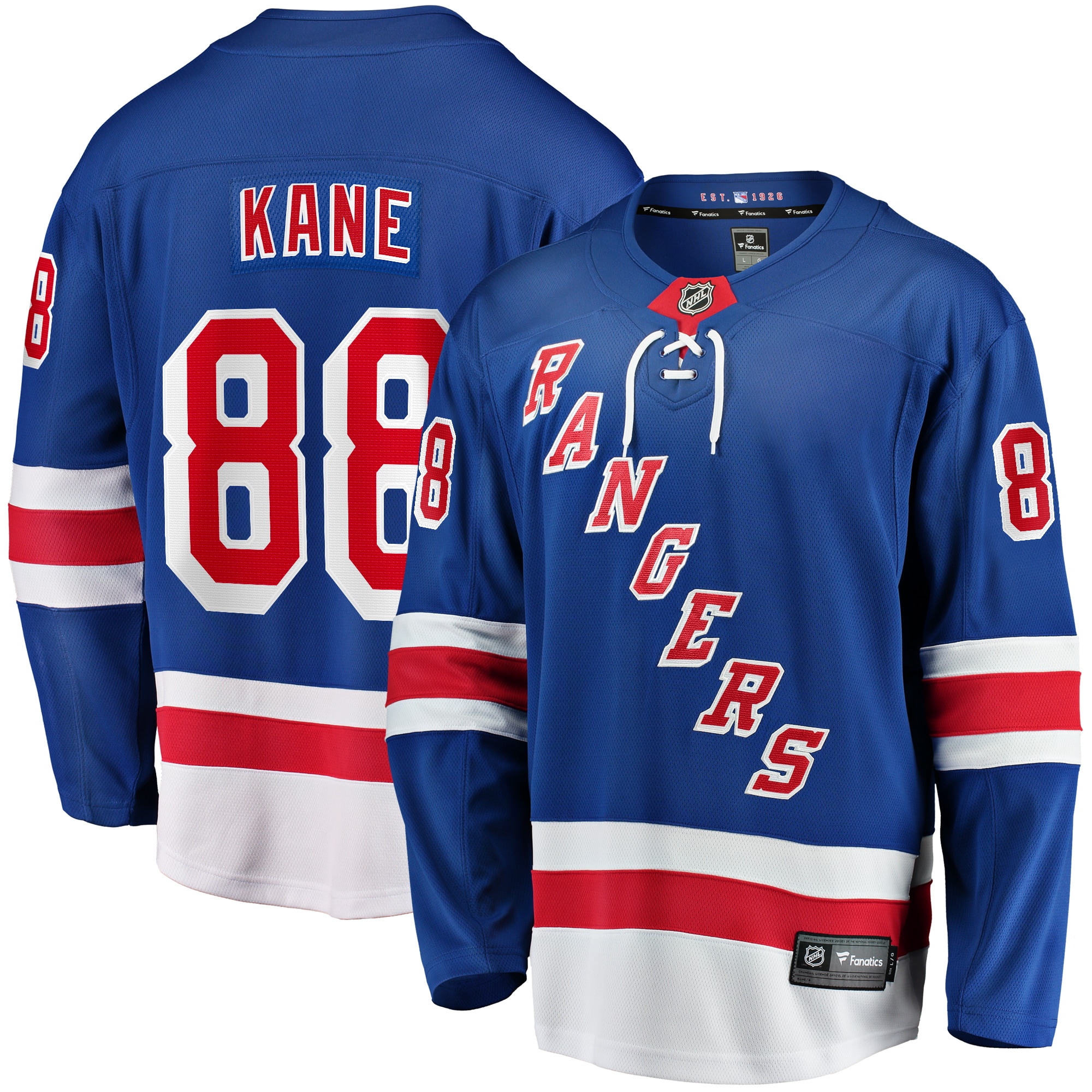 Patrick Kane New York Rangers Fanatics Branded Home Breakaway Jersey - Blue - vstockx