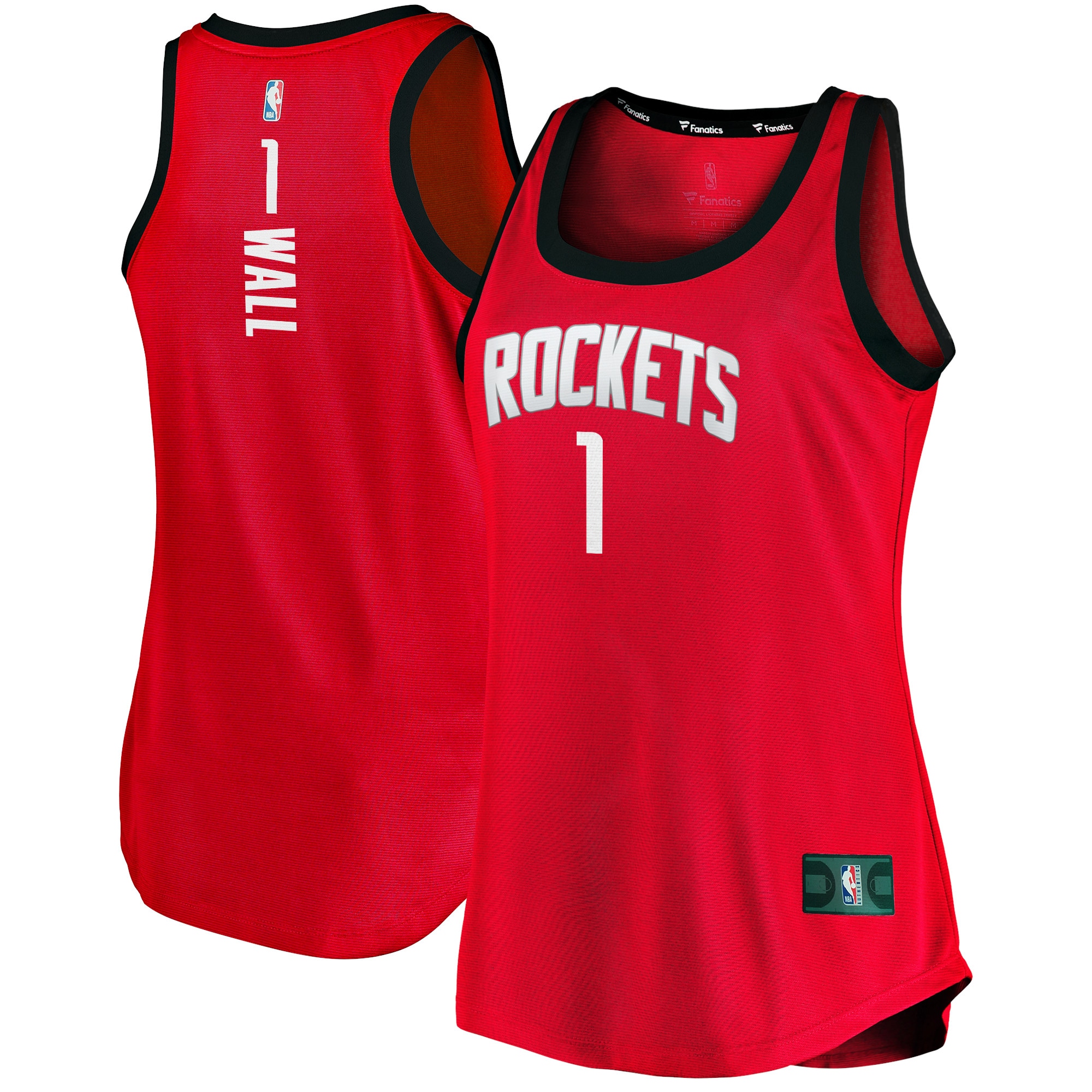 John Wall Houston Rockets Fanatics Branded Women's 2020/21 Fast Break Tank Jersey - Icon Edition - Red - vstockx
