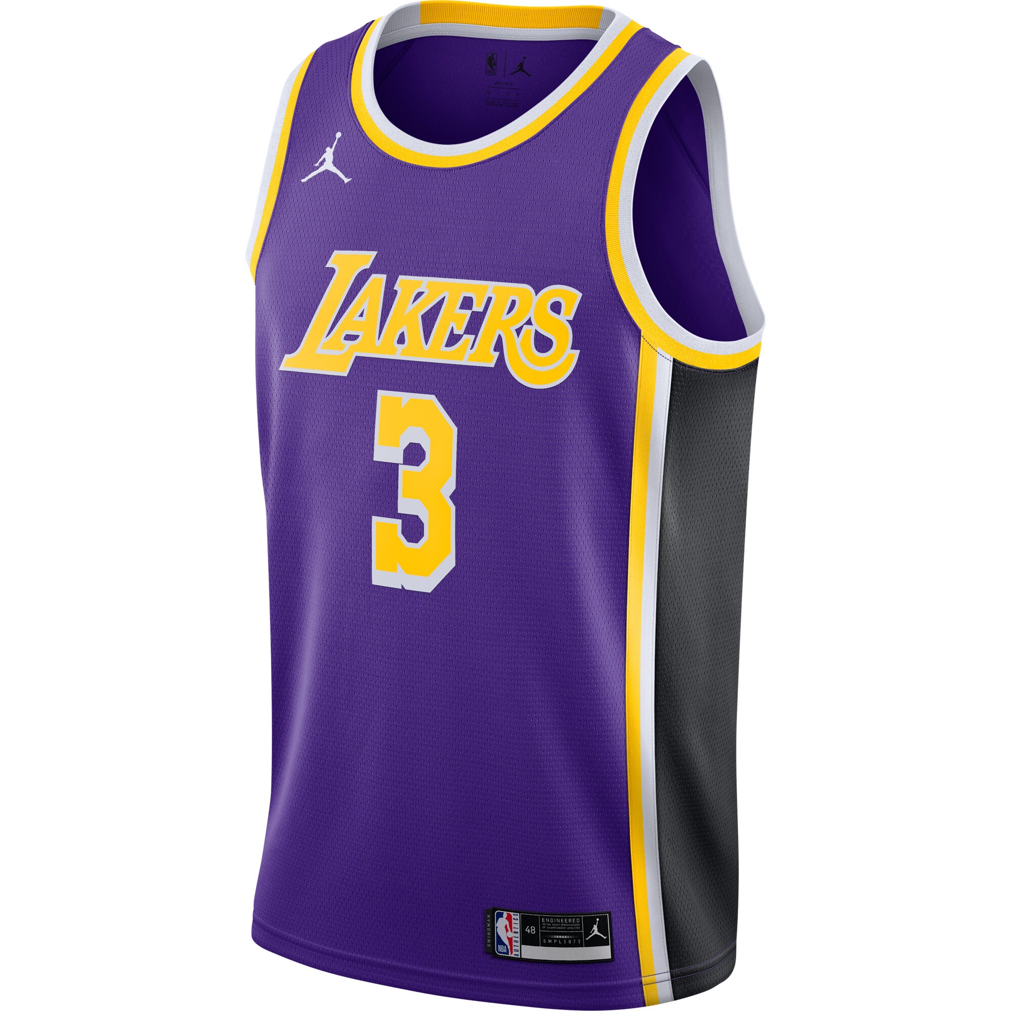 Anthony Davis Los Angeles Lakers Jordans Brand 2020/21 Swingman Jersey - Statement Edition - Purple - vstockx