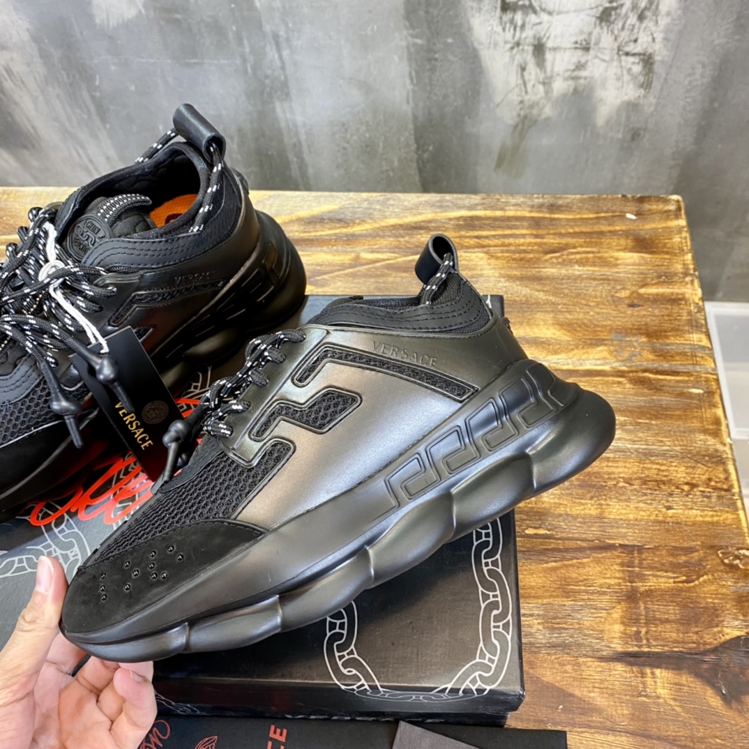 Versace Chain Reaction Black - vstockx