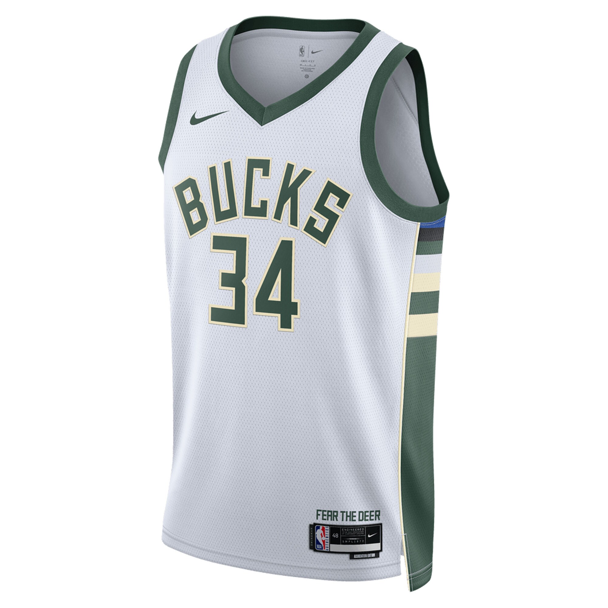 Giannis Antetokounmpo Milwaukee Bucks Nike Unisex Swingman Jersey - Association Edition - White - vstockx