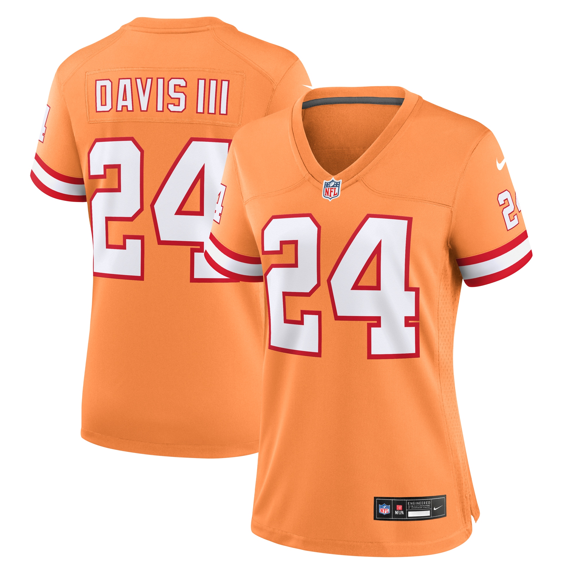 Carlton Davis III Tampa Bay Buccaneers Nike Women's Throwback Game Jersey - Orange - vstockx