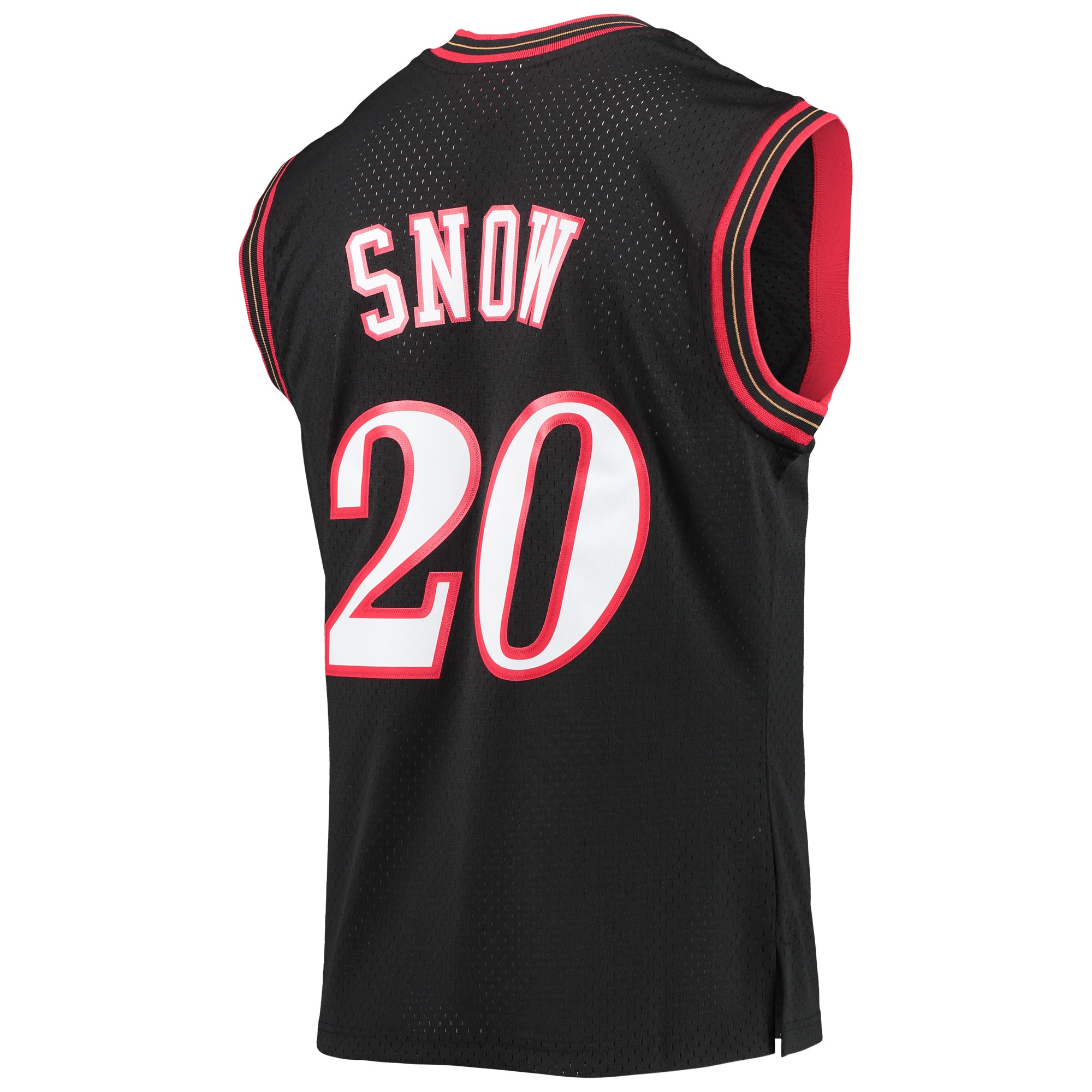 Eric Snow Philadelphia 76ers Mitchell & Ness Hardwood Classics Swingman Jersey - Black - vstockx