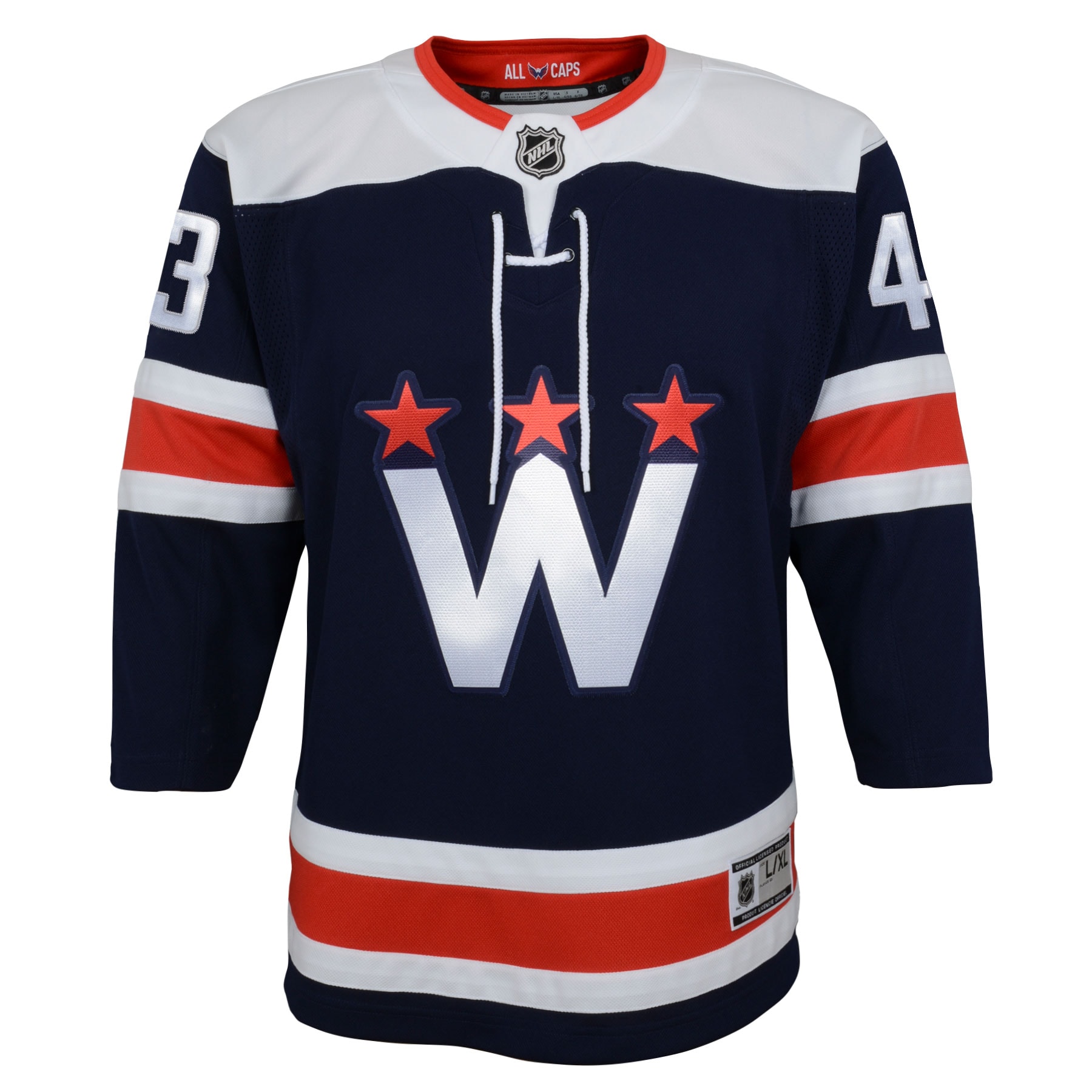 Tom Wilson Washington Capitals Youth 2020/21 Alternate Premier Player Jersey - Navy - vstockx