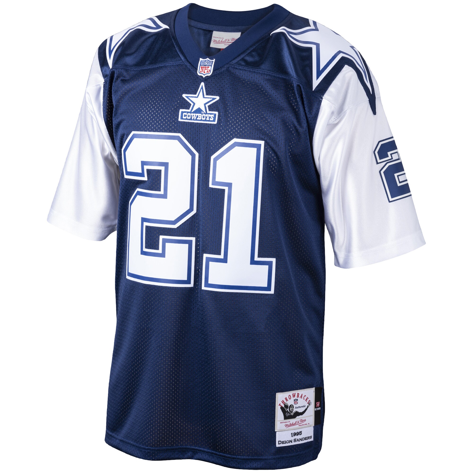 Deion Sanders Dallas Cowboys Mitchell & Ness Big & Tall 1995 Retired Player Replica Jersey - Navy - vstockx