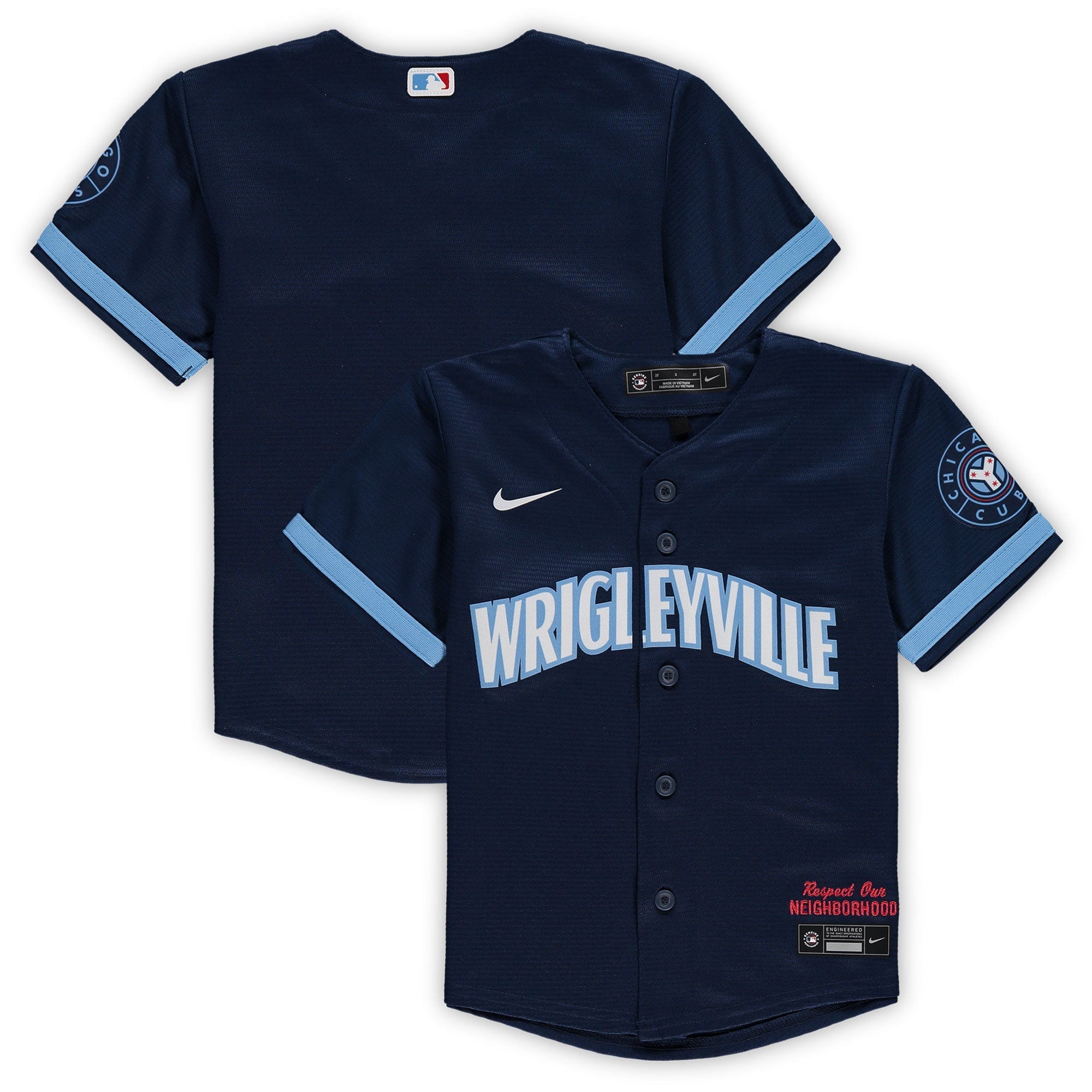 Toddler Nike Navy Chicago Cubs MLB City Connect Replica Team Jersey - vstockx