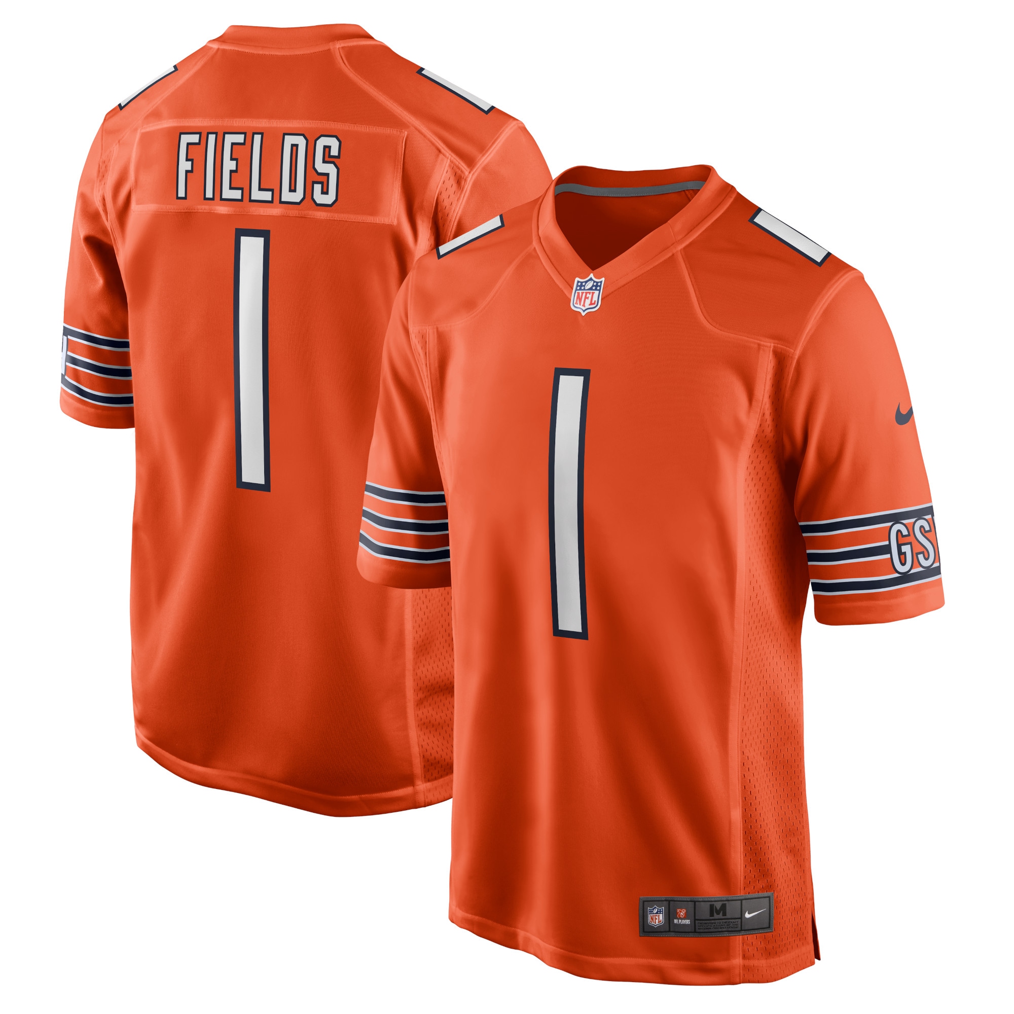 Justin Fields Chicago Bears Nike Player Game Jersey - Orange - vstockx