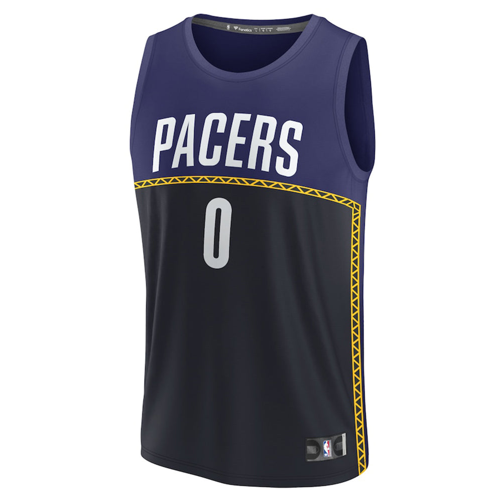 Youth Indiana Pacers Tyrese Haliburton City Edition Jersey - Blue - vstockx