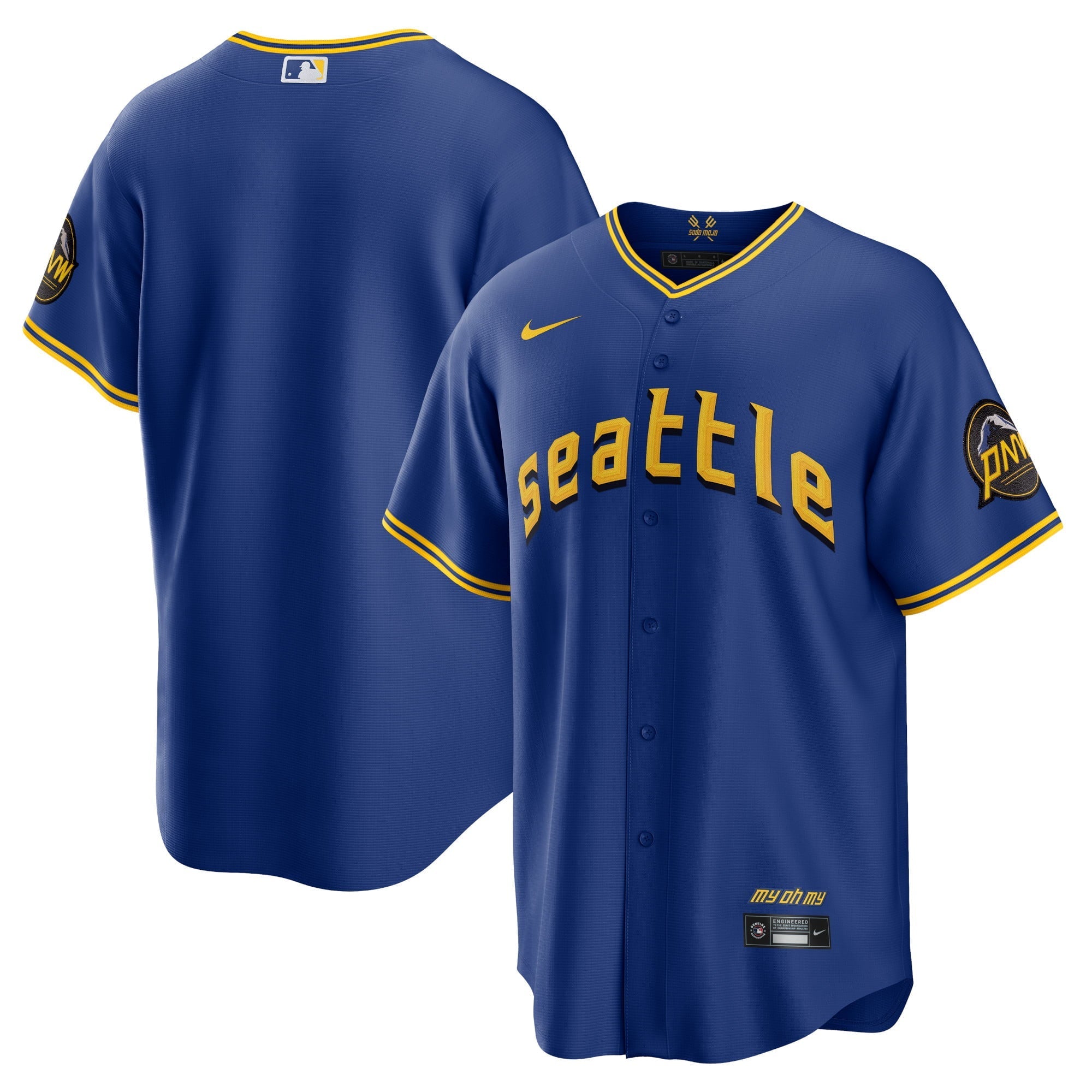 Men's Nike Royal Seattle Mariners 2023 City Connect Replica Jersey - vstockx