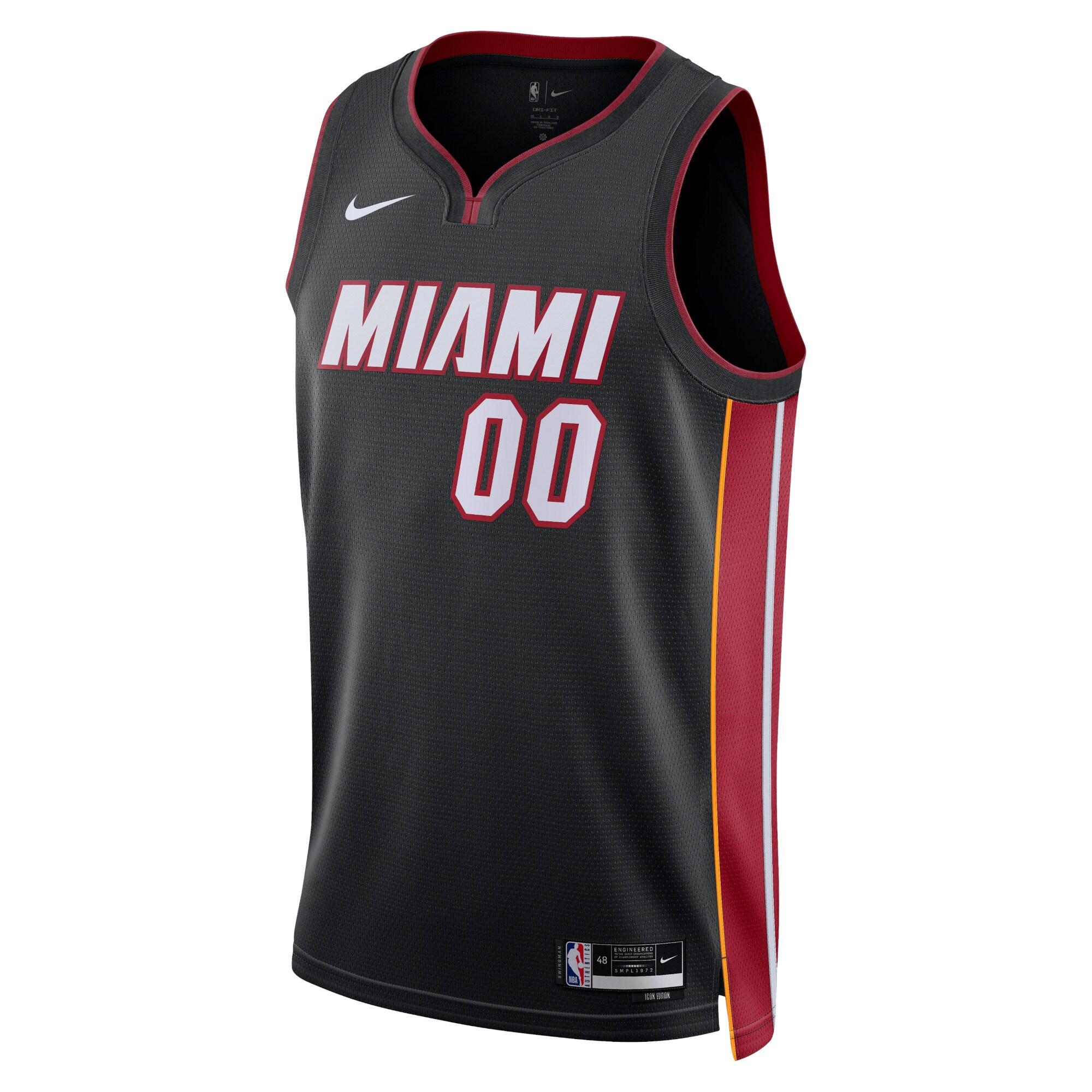 Miami Heat Nike Unisex Swingman Custom Jersey Black - Icon Edition - vstockx