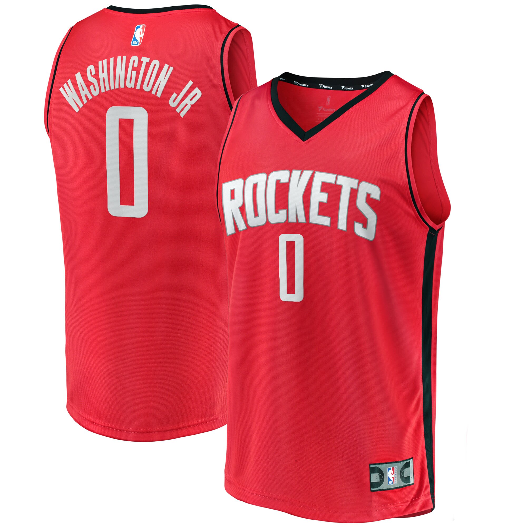 TyTy Washington Jr. Houston Rockets Fanatics Branded 2022 NBA Draft First Round Pick Fast Break Replica Player Jersey - Icon Edition - Red - vstockx
