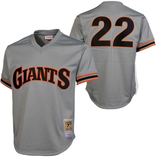 Mitchell & Ness Will Clark San Francisco Giants 1989 Authentic Cooperstown Collection Batting Practice Jersey - Gray - vstockx