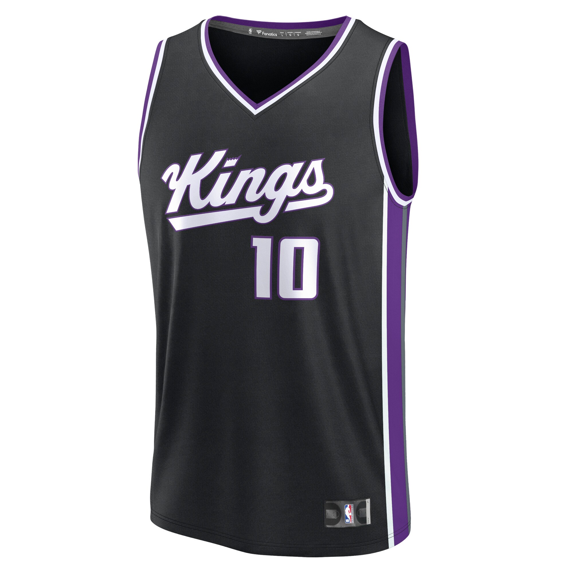 Domantas Sabonis Sacramento Kings Fanatics Branded 2023/24 Fast Break Replica Jersey - Icon Edition - Black - vstockx