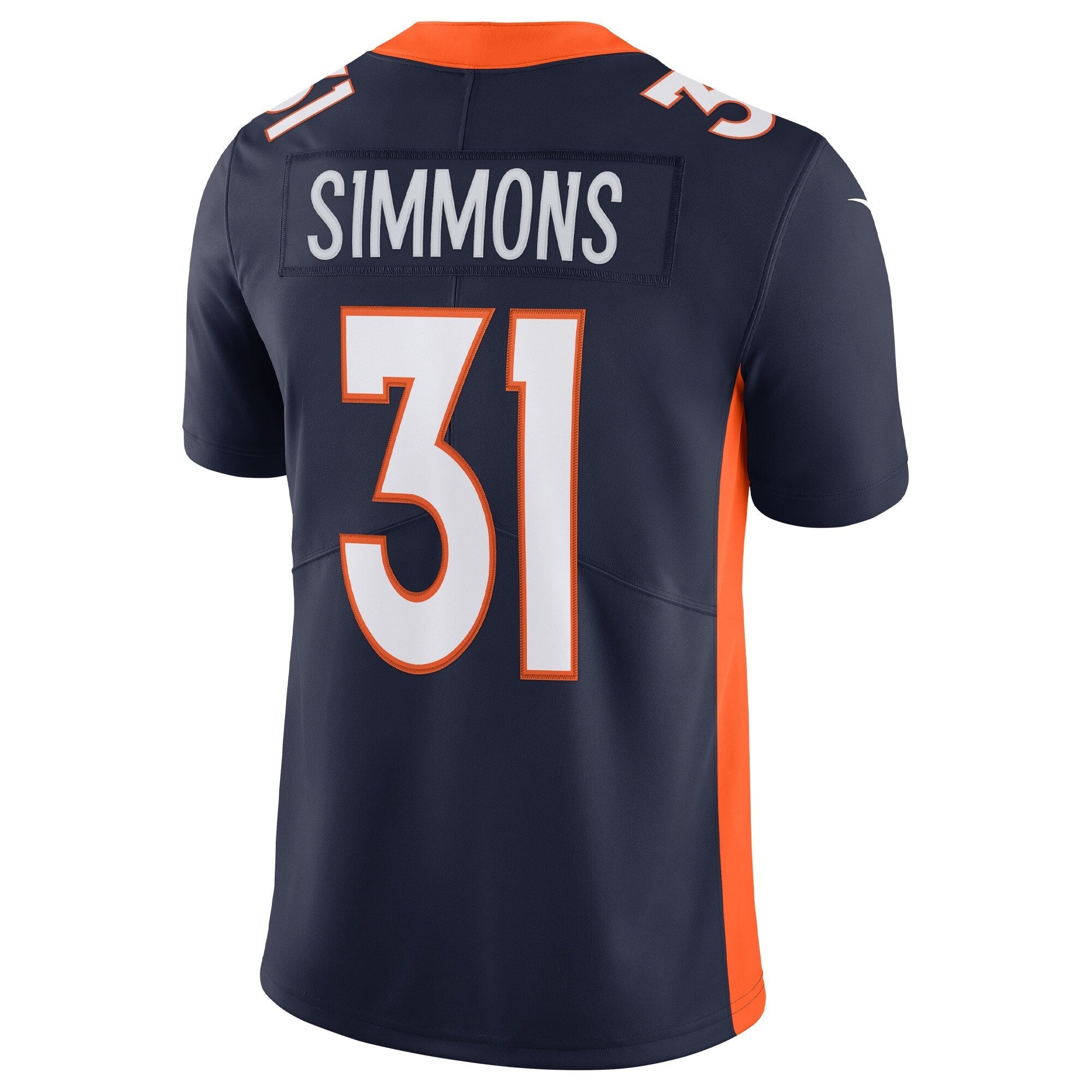 Men's Nike Justin Simmons Navy Denver Broncos Alternate Vapor Limited Jersey - vstockx
