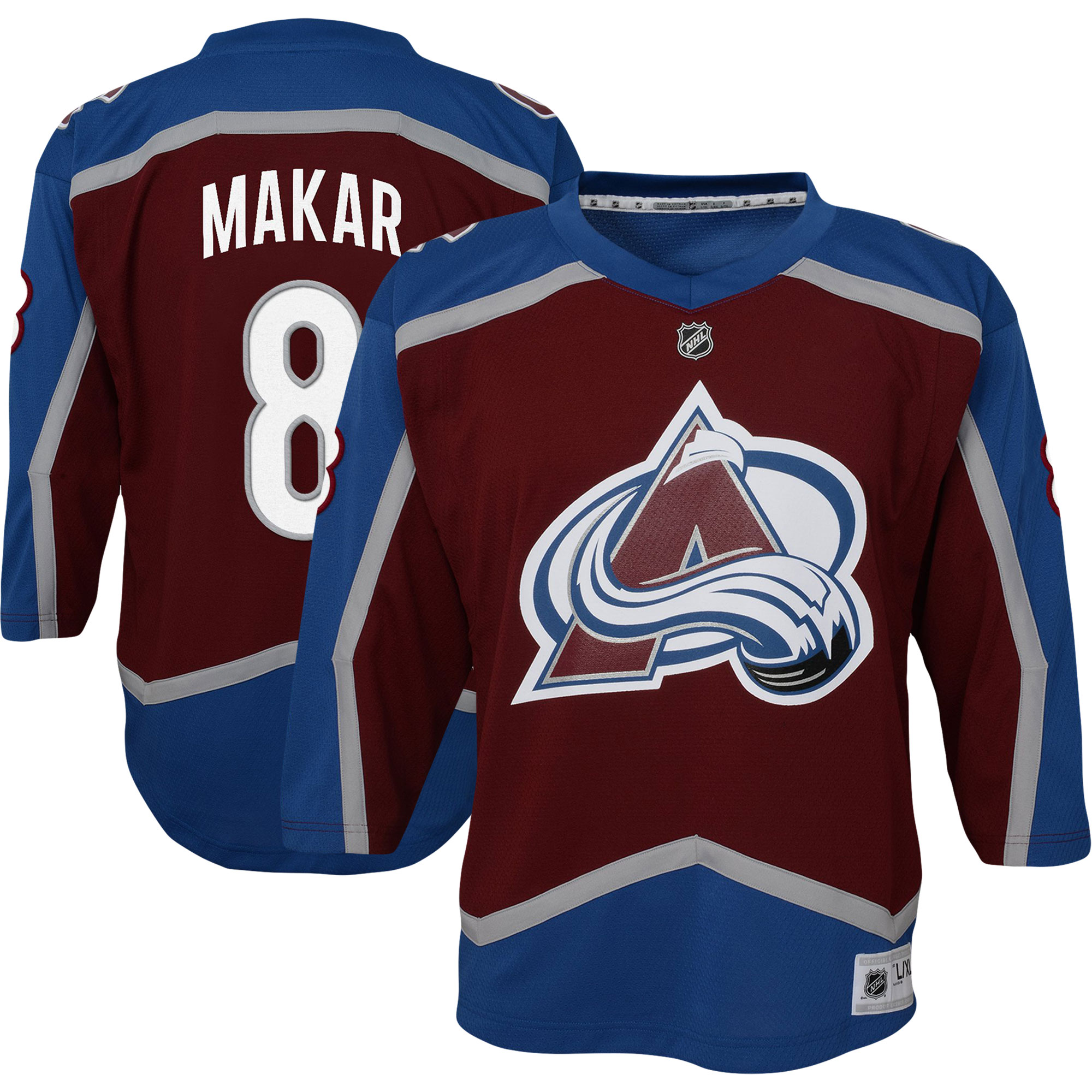 Cale Makar Colorado Avalanche Youth Home Replica Player Jersey - Burgundy - vstockx