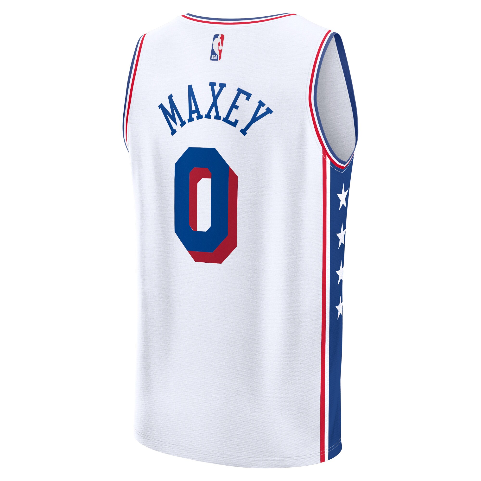 Tyrese Maxey Philadelphia 76ers Fanatics Branded 2023/24 Fast Break Replica Jersey - Association Edition - White - vstockx