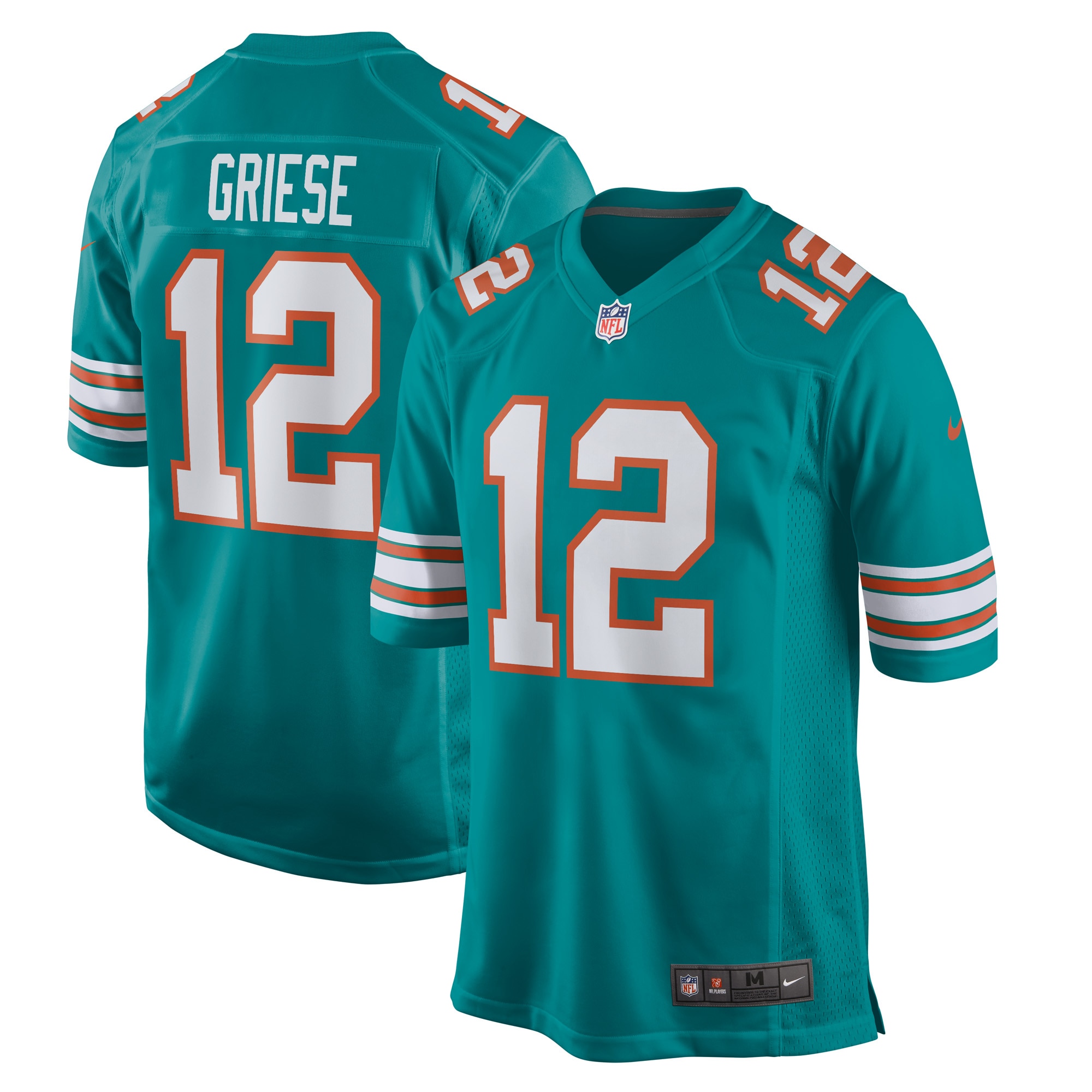 Bob Griese Miami Dolphins Nike Retired Player Jersey - Aqua - vstockx