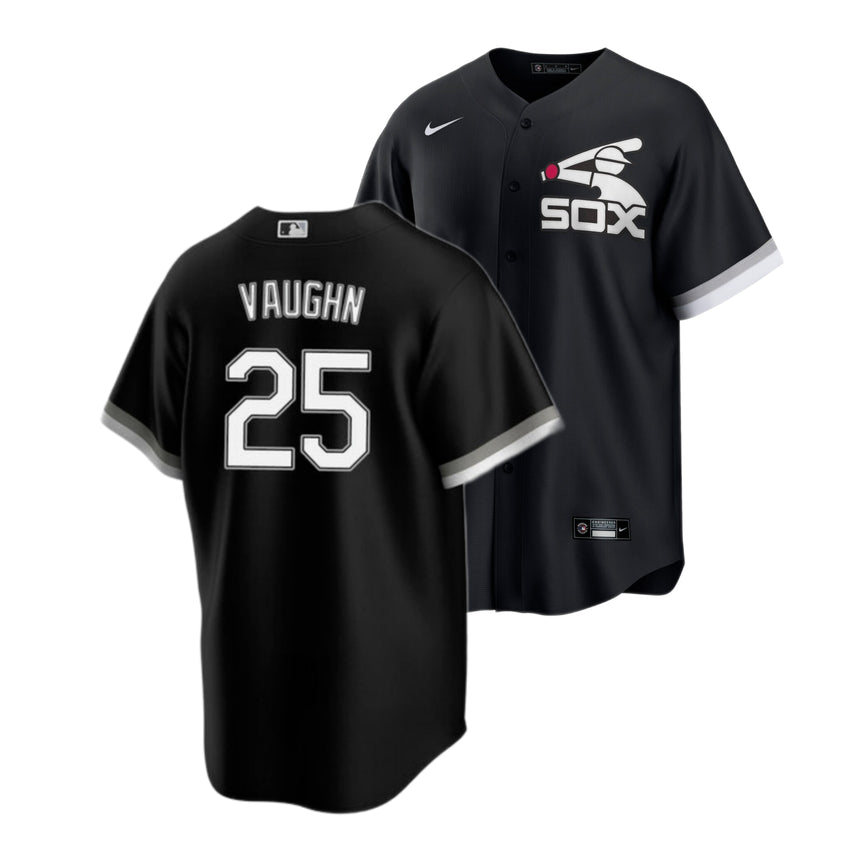 Men's Andrew Vaughn Chicago White Sox Black Alternate Spring Training Premium Replica Jersey - vstockx