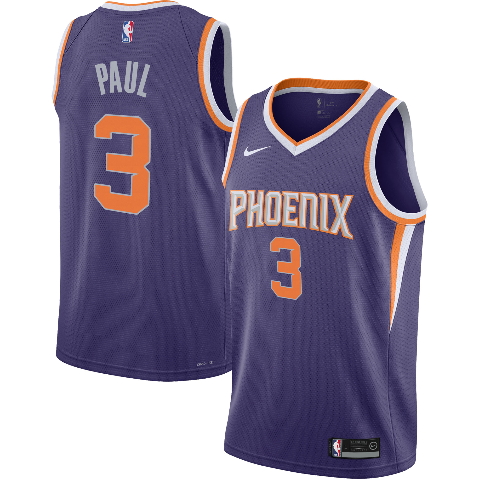 Chris Paul Phoenix Suns Nike Youth 2021/22 Swingman Jersey - Icon Edition - Purple - vstockx