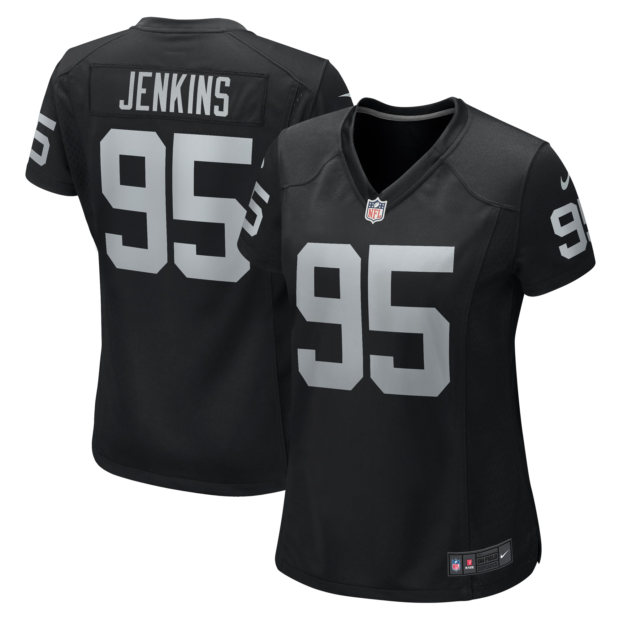 John Jenkins Las Vegas Raiders Nike Women's Game Jersey - Black - vstockx