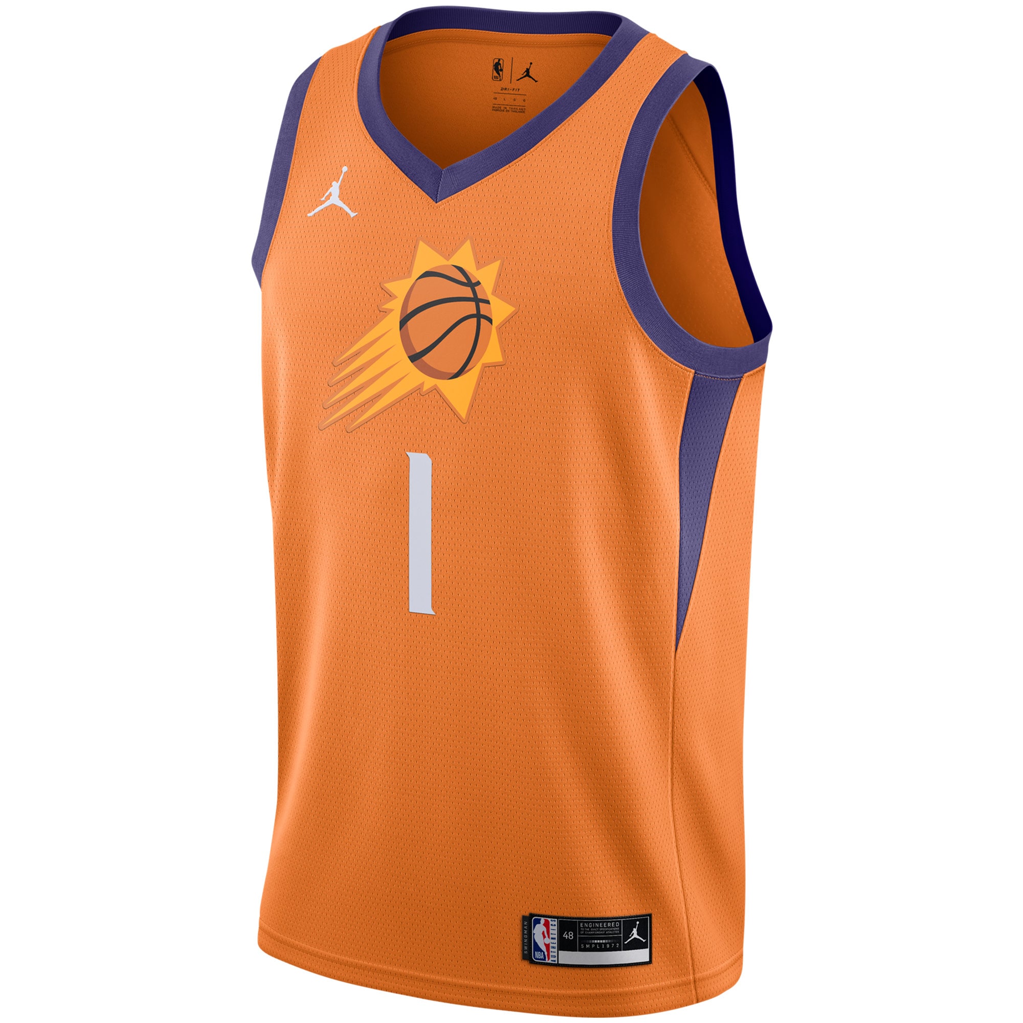 Devin Booker Phoenix Suns Jordans Brand 2020/21 Swingman Jersey - Statement Edition - Orange - vstockx