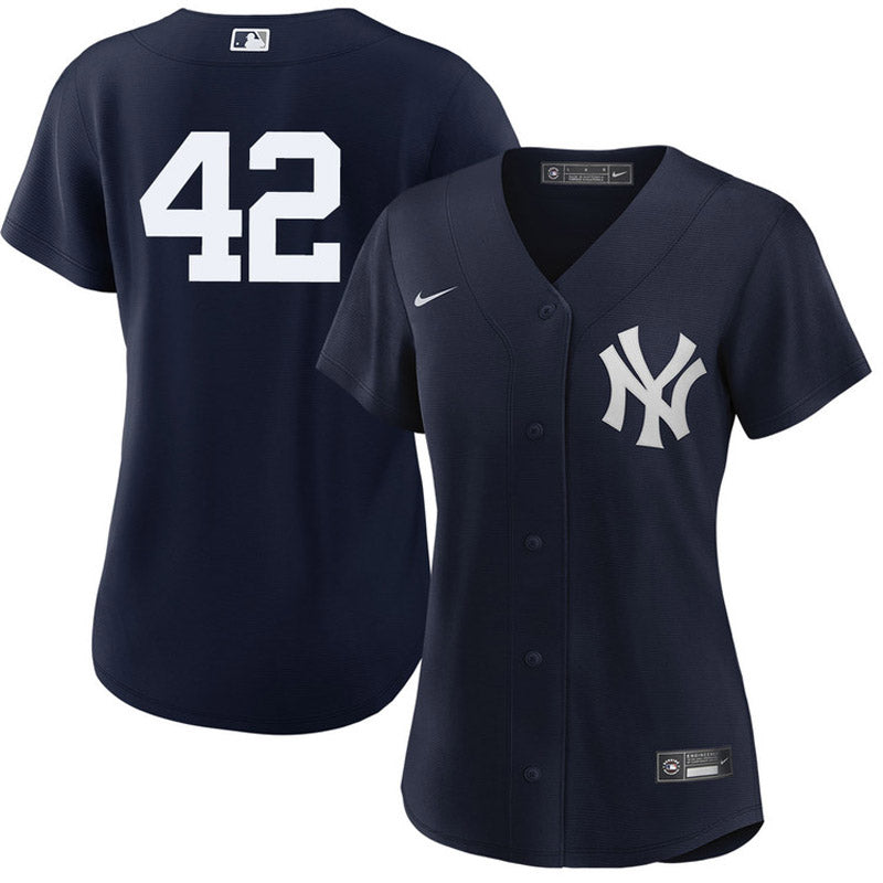Women's New York Yankees Mariano Rivera Replica Alternate Jersey - Navy - vstockx