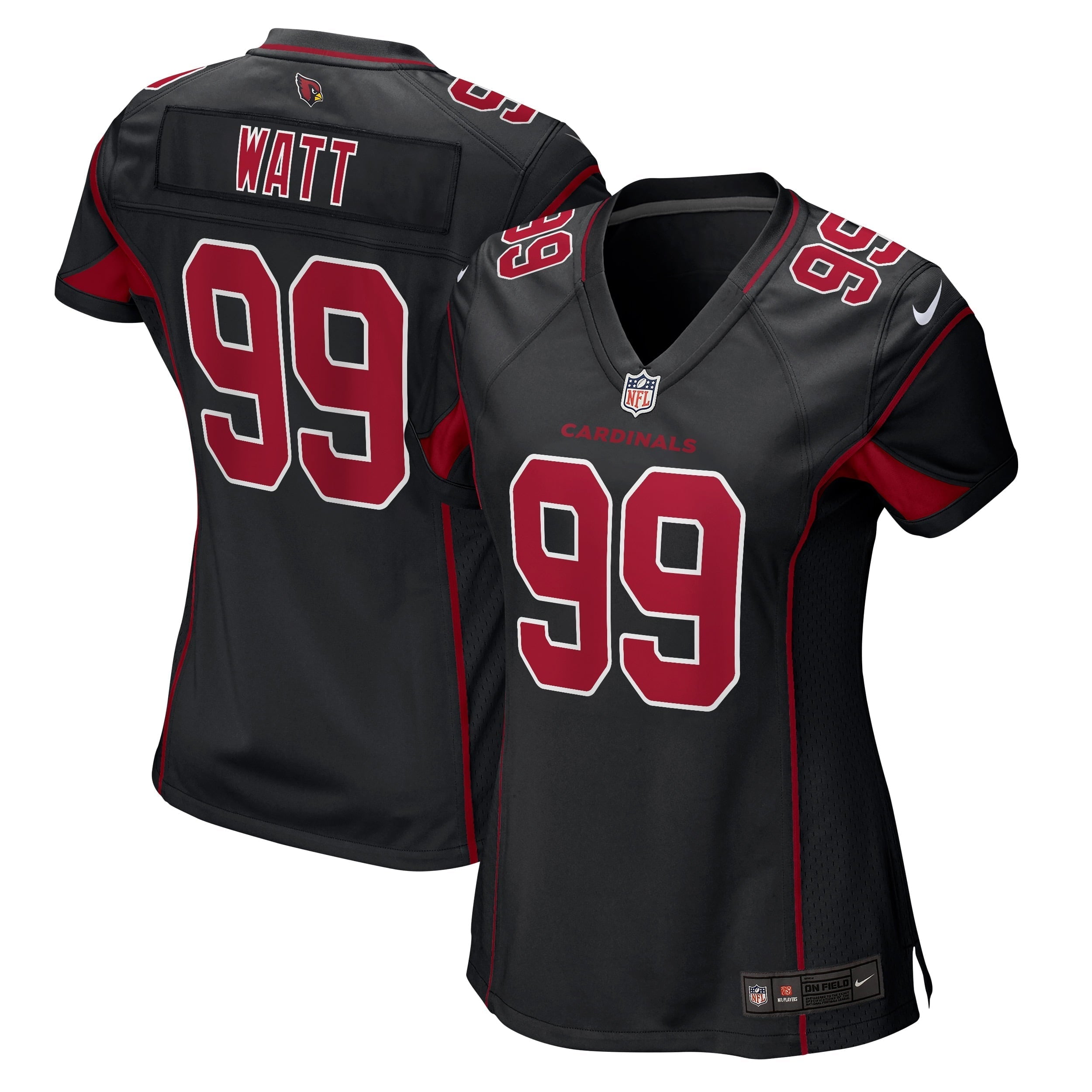 Women's Nike J.J. Watt Black Arizona Cardinals 2nd Alternate Game Jersey - vstockx