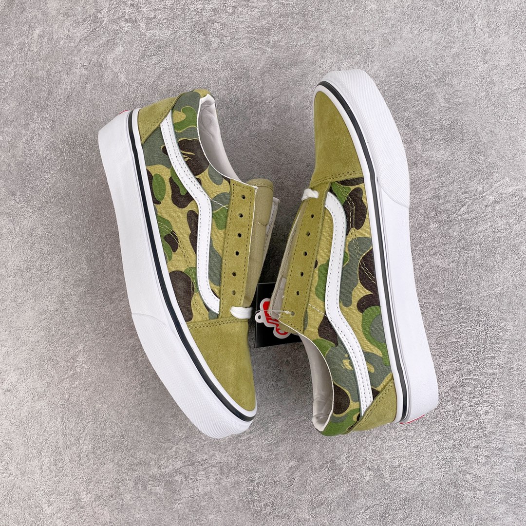 Vans Old Skool 36 DX Bape Green ABC Camo - vstockx