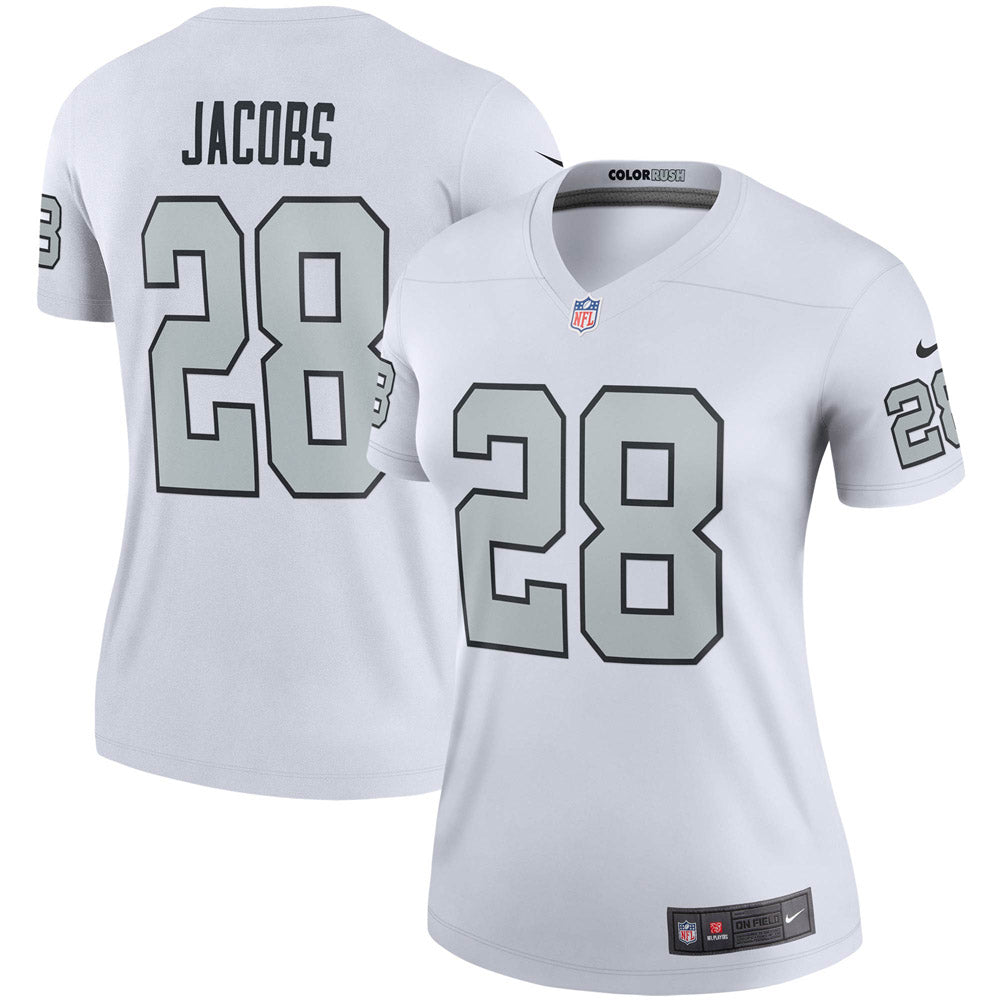 Women's Las Vegas Raiders Josh Jacobs Color Rush Legend Player Jersey White - vstockx