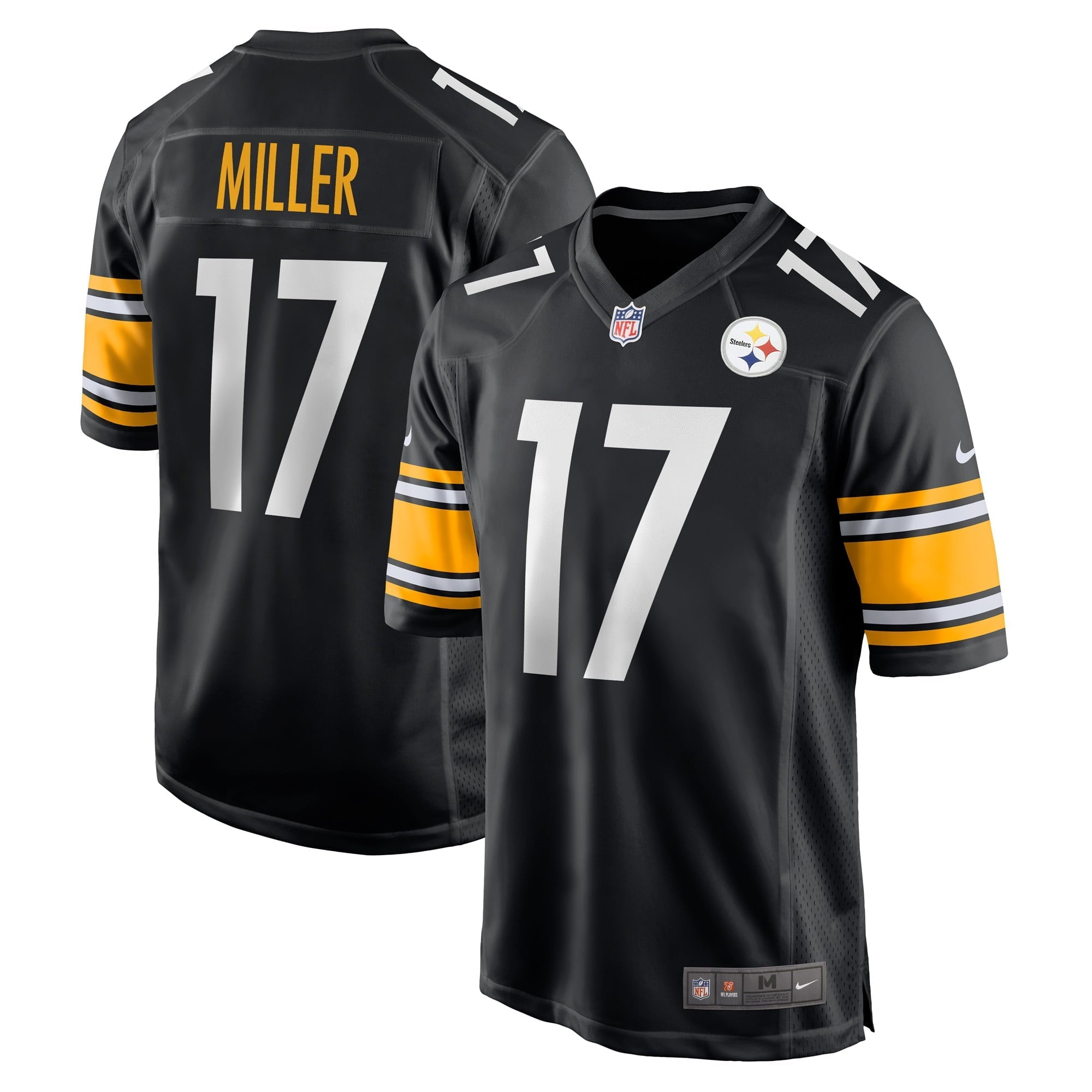 Men's Nike Anthony Miller Black Pittsburgh Steelers Game Jersey - vstockx