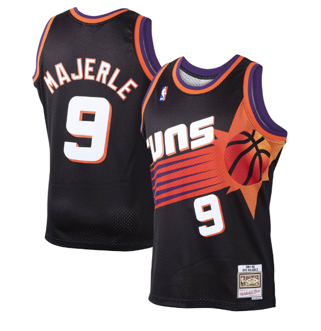 Men's Phoenix Suns Dan Marjerle Mitchell & Ness Black Hardwood Classics Swingman Jersey - vstockx