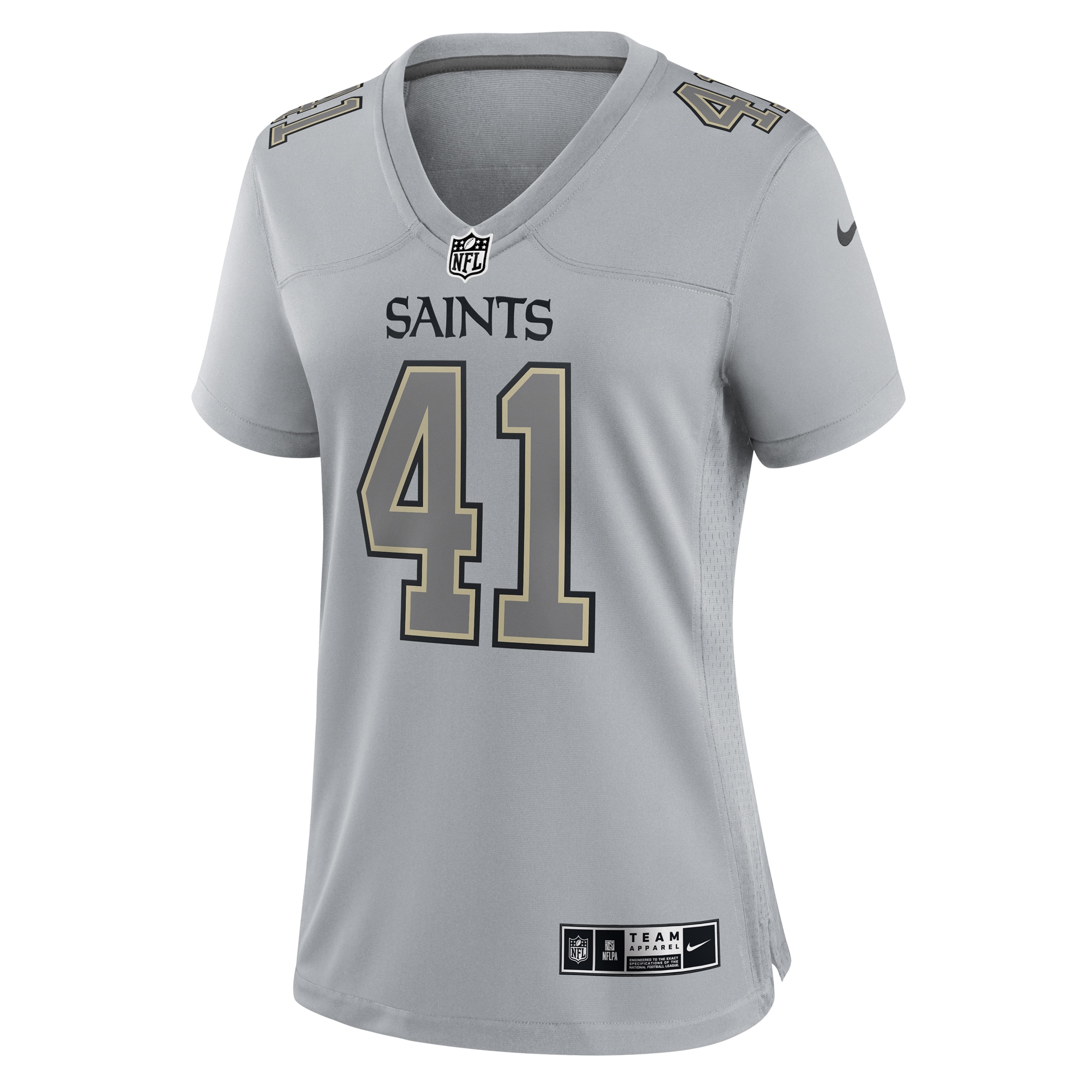 Alvin Kamara New Orleans Saints Nike Women's Atmosphere Fashion Game Jersey - Gray - vstockx