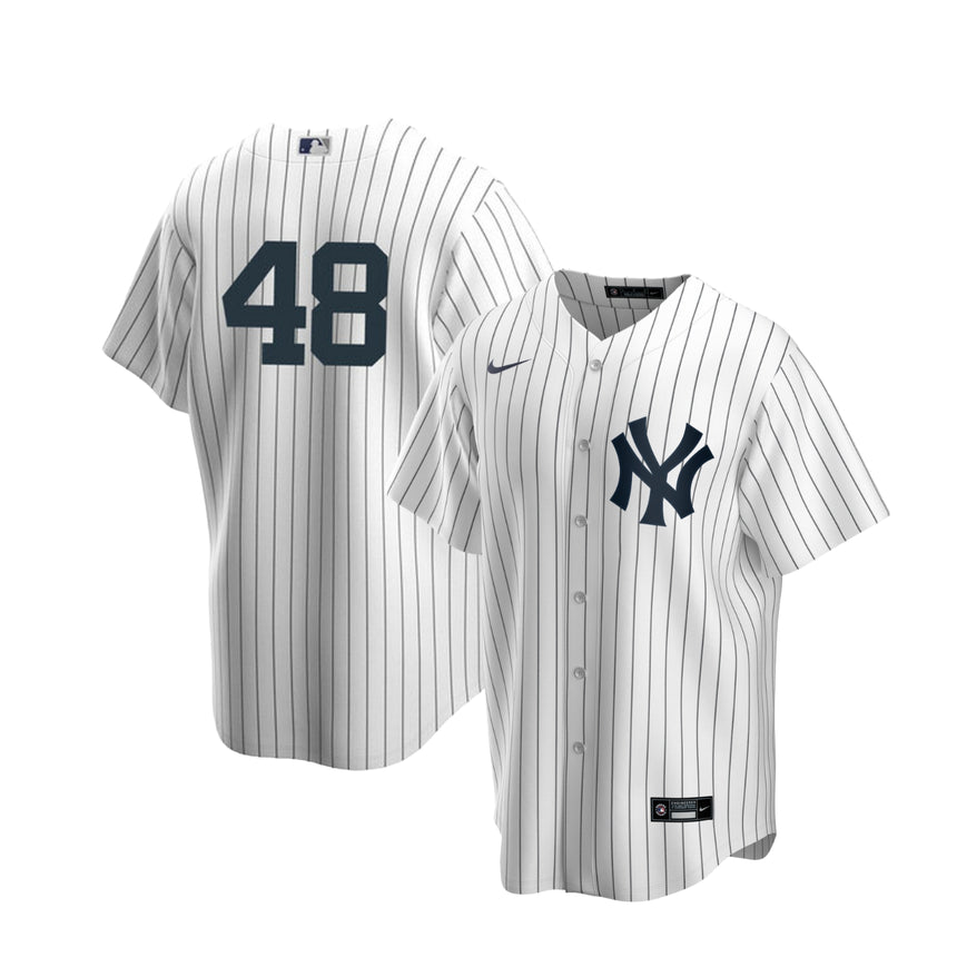 Men's Anthony Rizzo #48 White New York Yankees Home Official Replica Player Jersey - vstockx