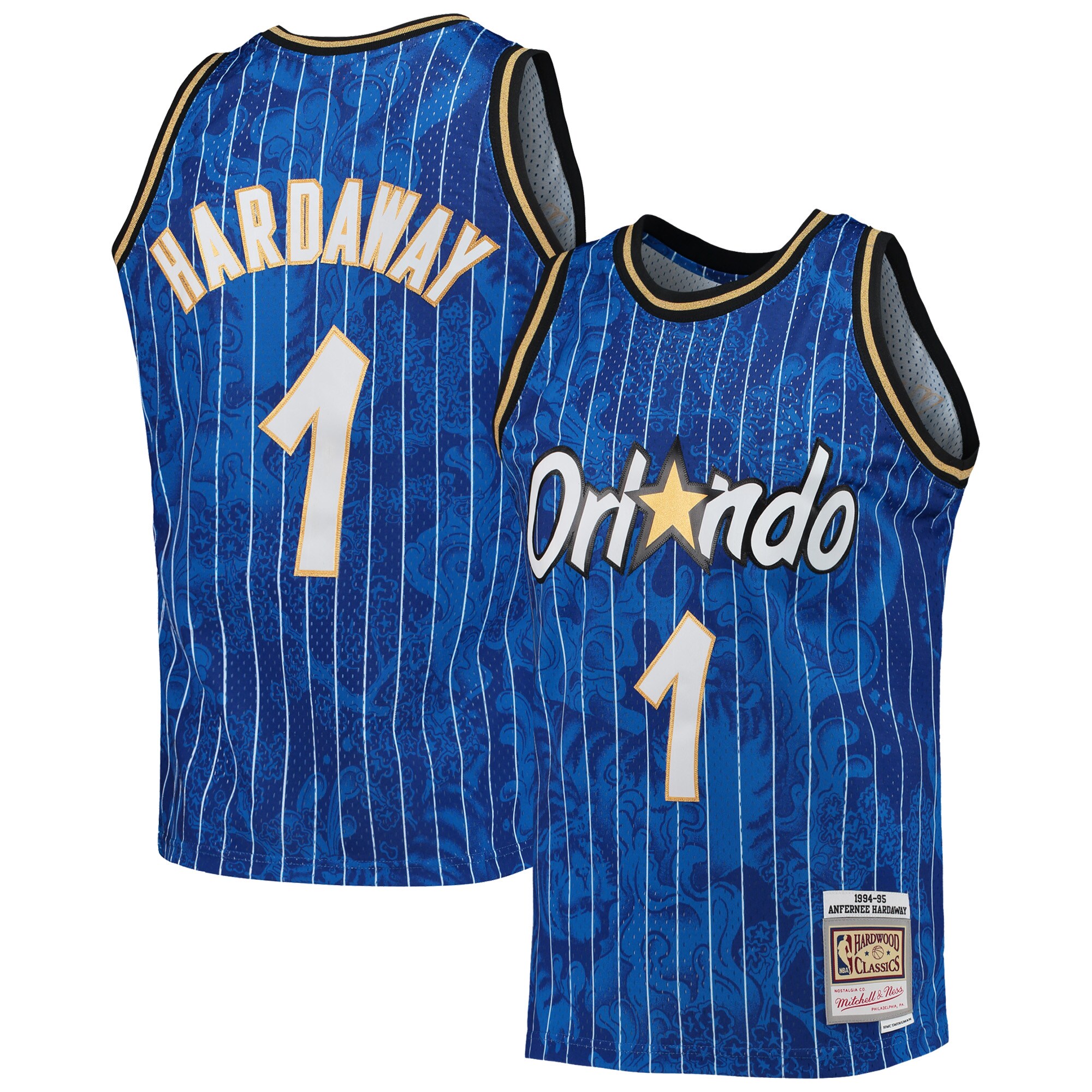 Penny Hardaway Orlando Magic Mitchell & Ness Hardwood Classics 1994/95 Lunar New Year Swingman Jersey - Blue - vstockx