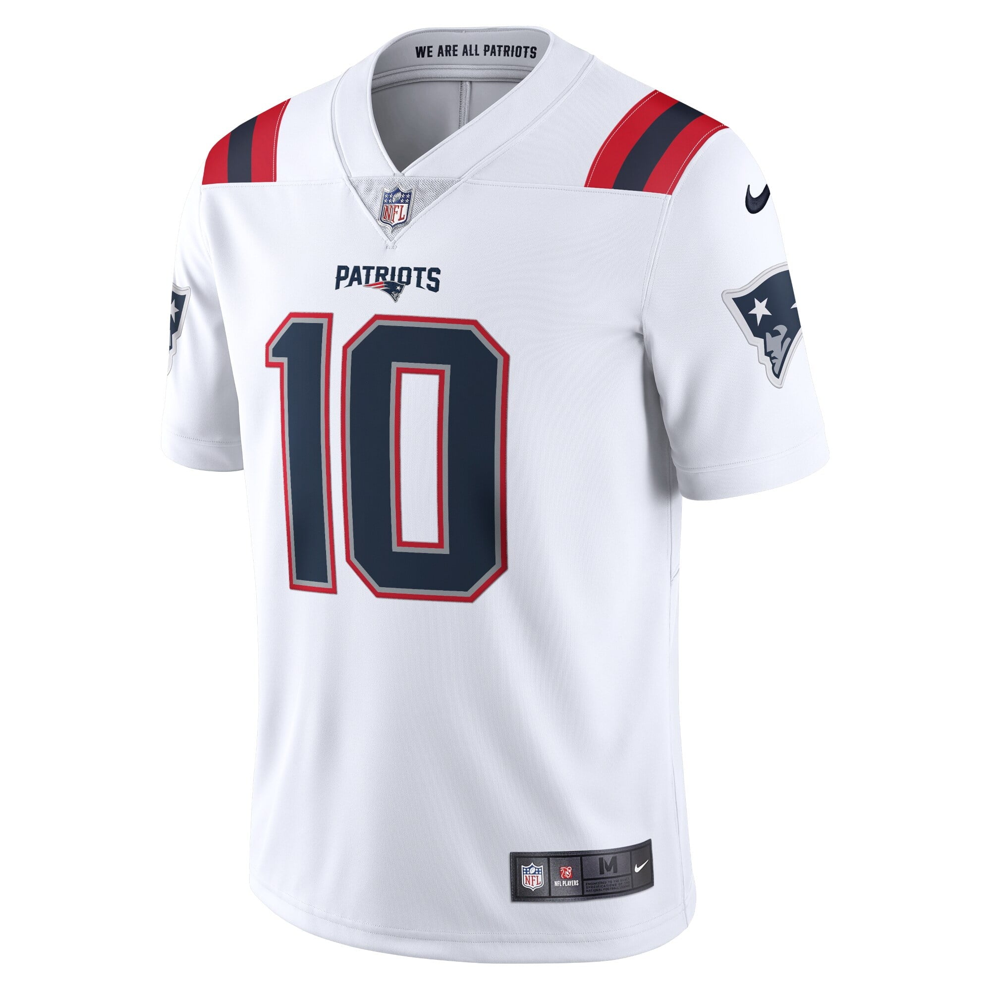Men's Nike Mac Jones White New England Patriots Vapor Limited Jersey - vstockx