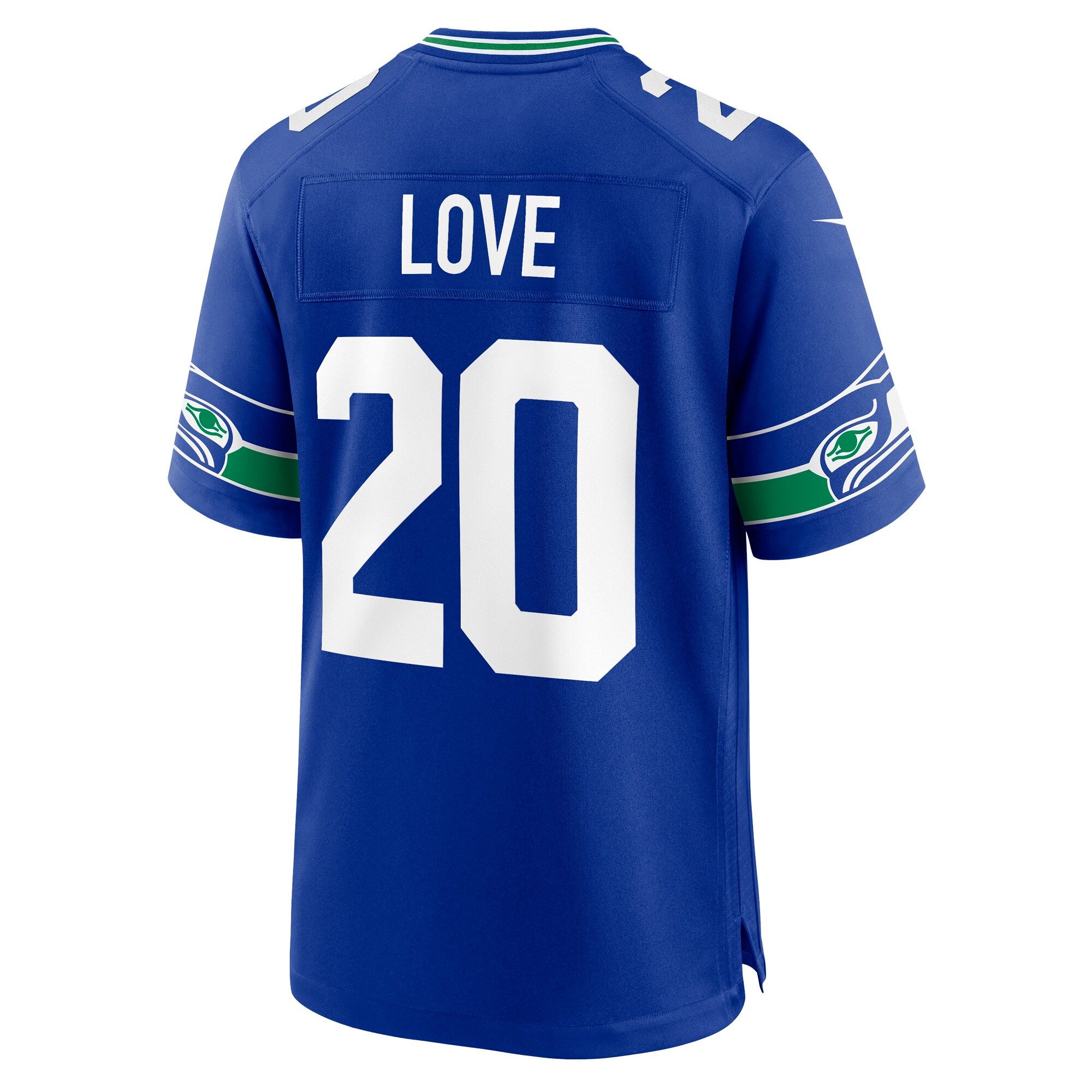 Julian Love Seattle Seahawks Nike Throwback Player Game Jersey - Royal - vstockx
