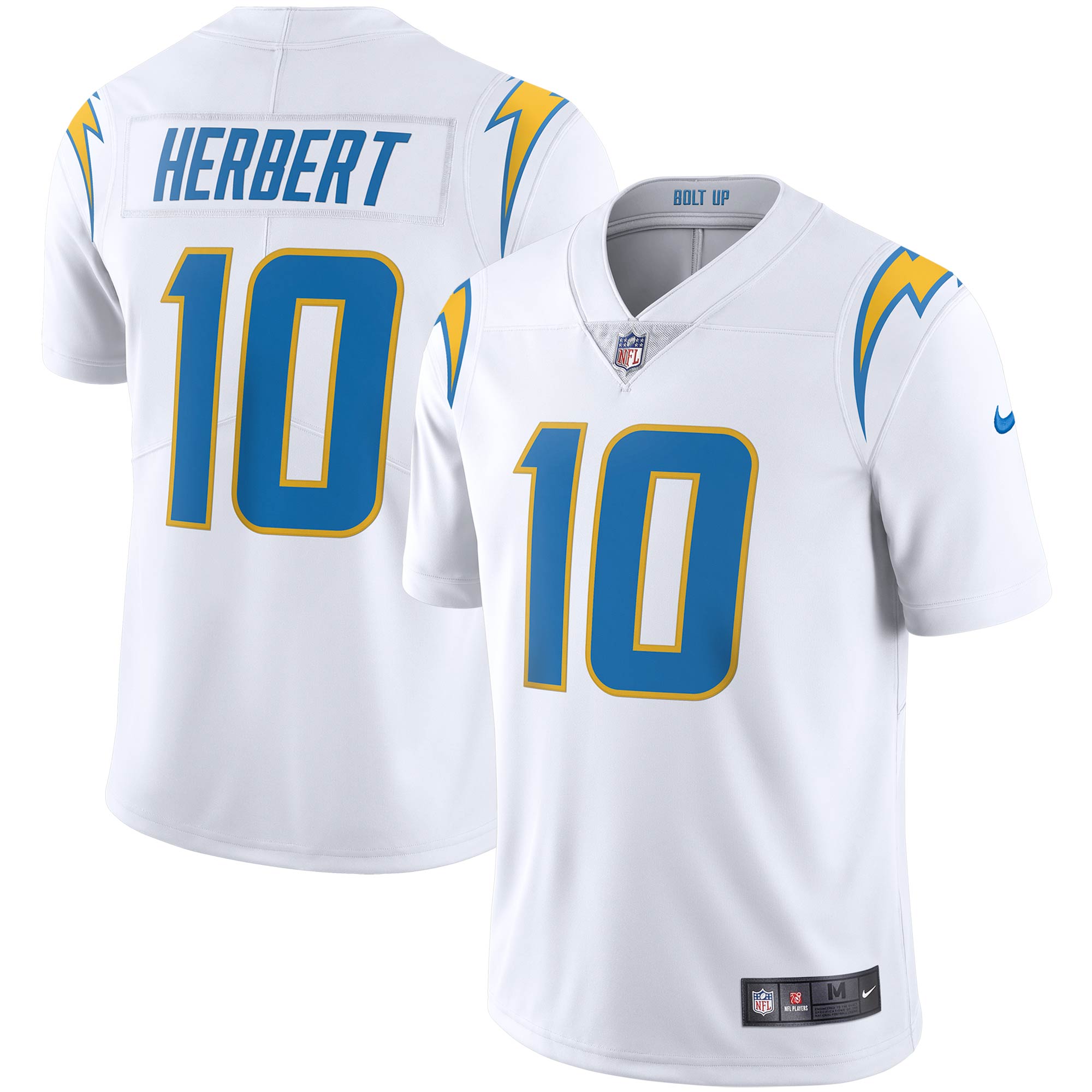 Justin Herbert Los Angeles Chargers Nike Vapor Limited Jersey - White - vstockx
