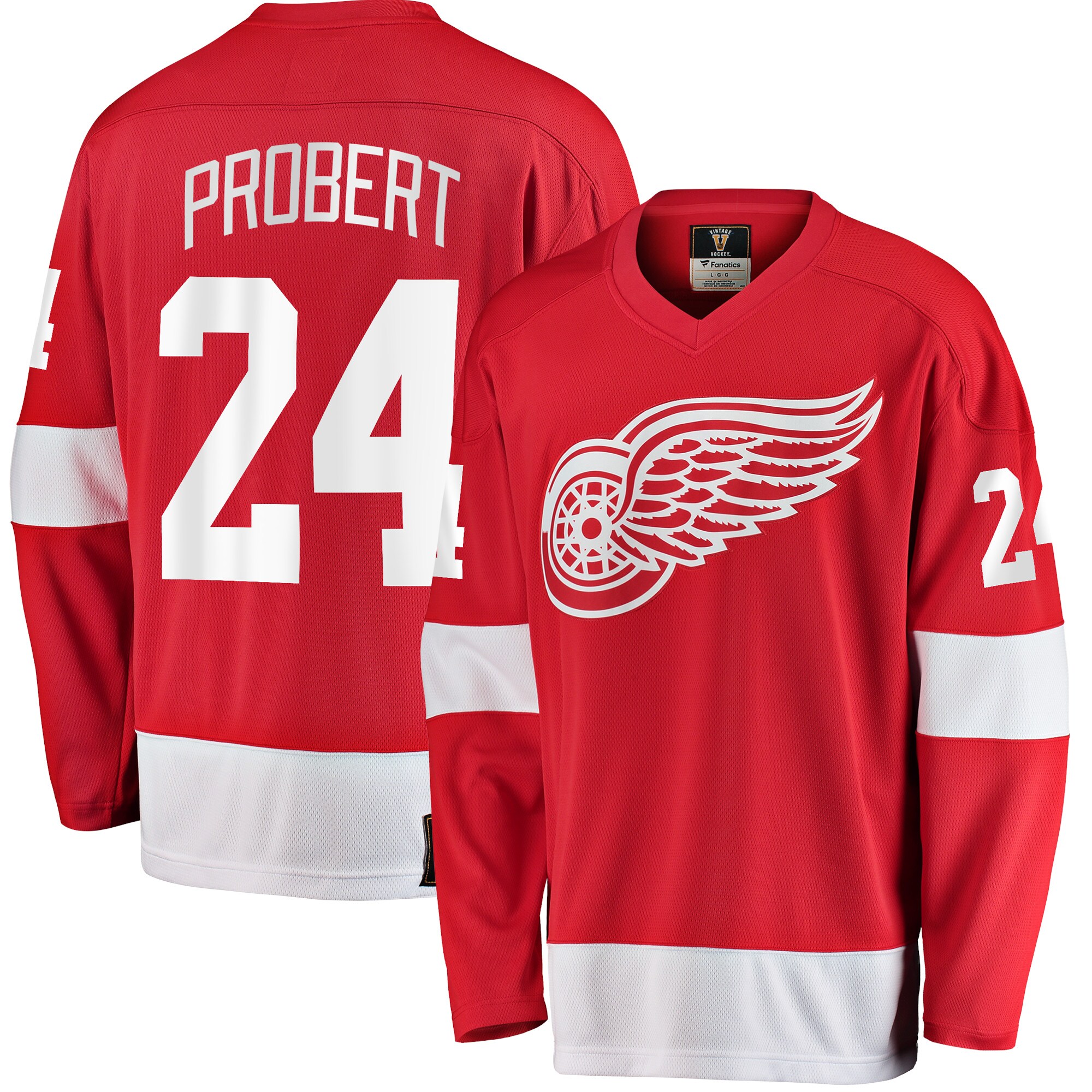 Bob Probert Detroit Red Wings Fanatics Branded Premier Breakaway Retired Player Jersey - Red - vstockx