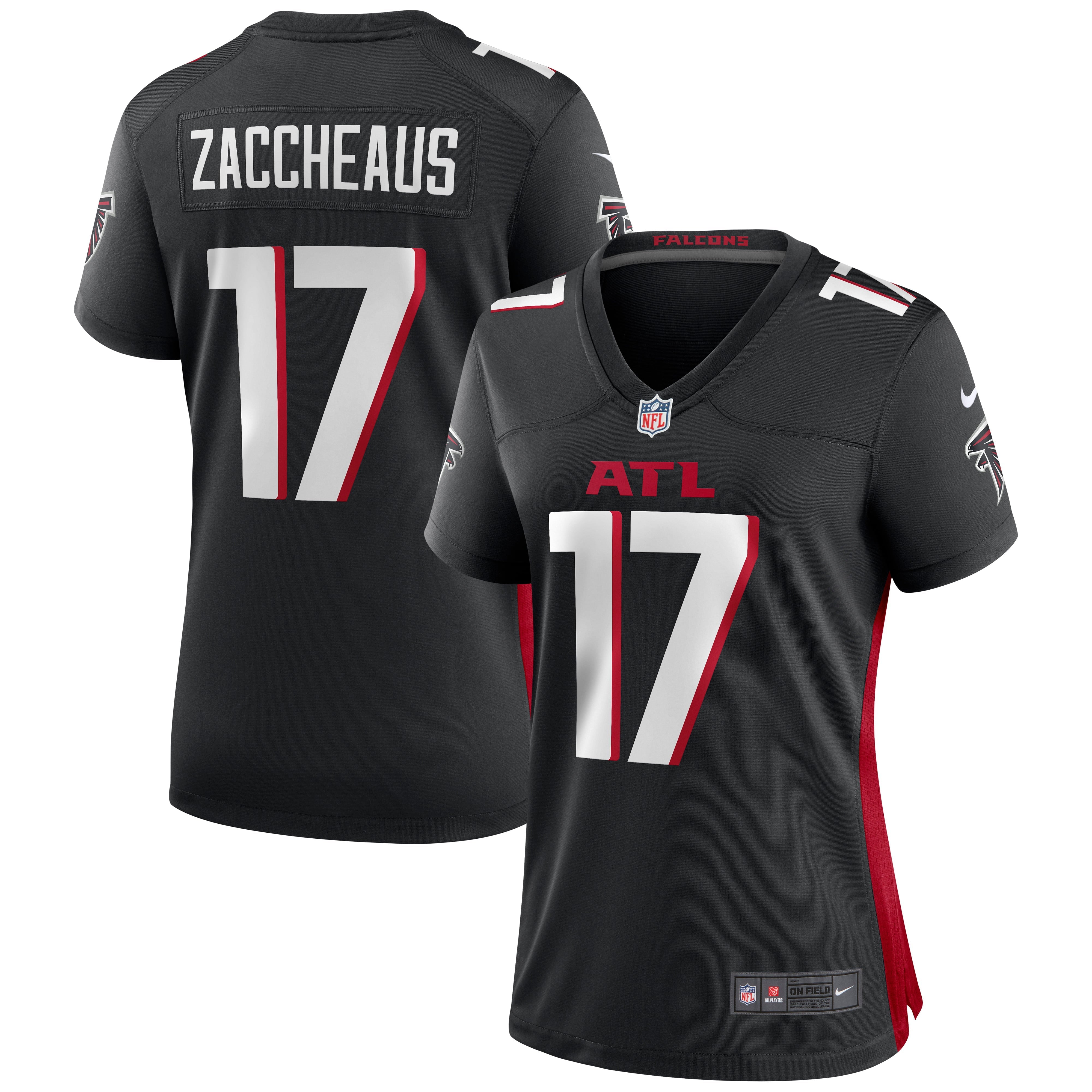 Women's Nike Olamide Zaccheaus Black Atlanta Falcons Game Jersey - vstockx