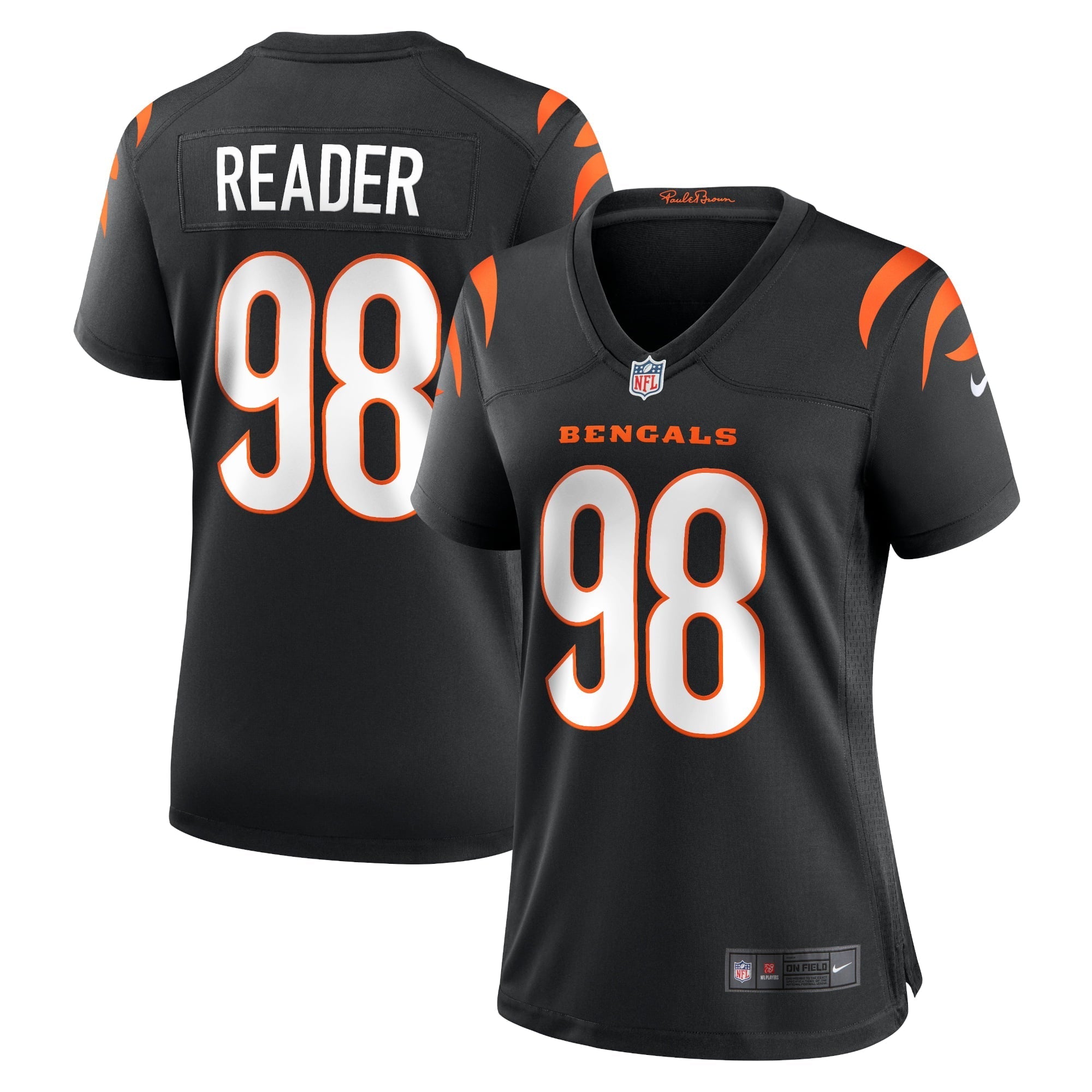Women's Nike D.J. Reader Black Cincinnati Bengals Game Jersey - vstockx