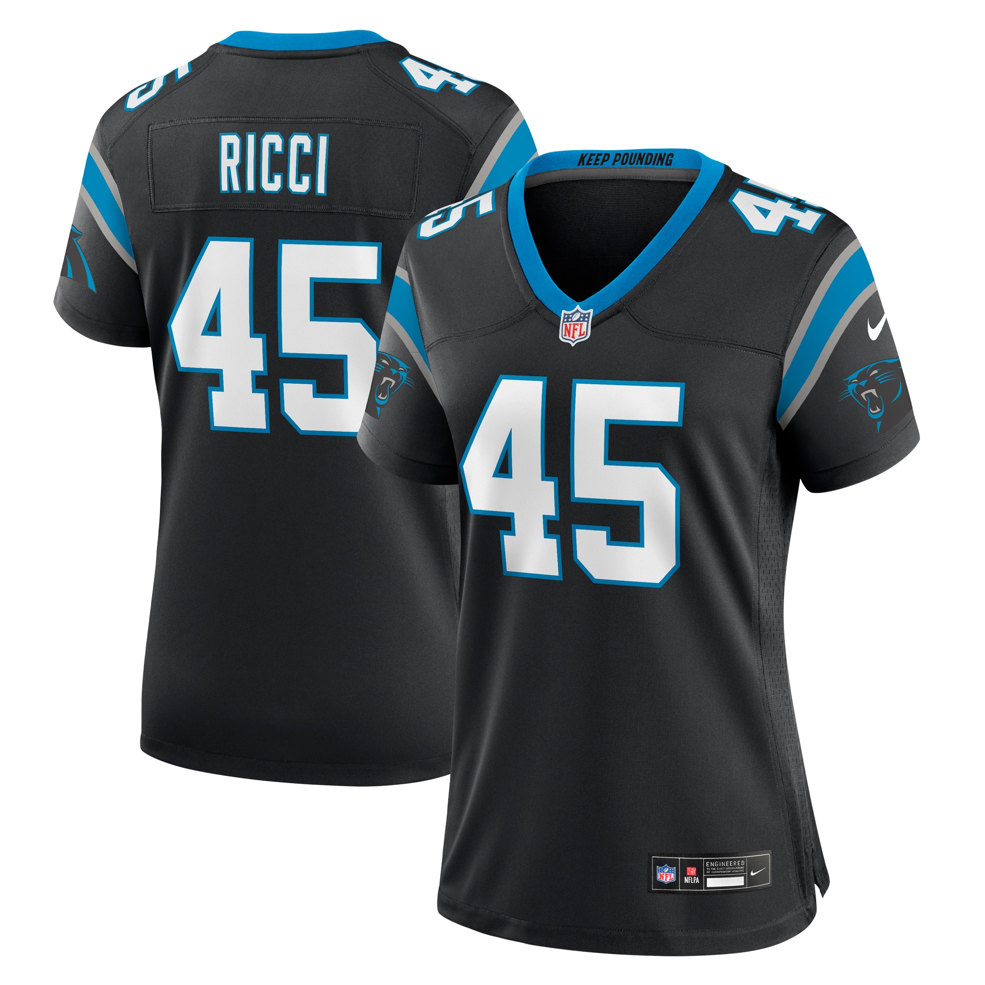 Giovanni Ricci Carolina Panthers Nike Women's Team Game Jersey - Black - vstockx