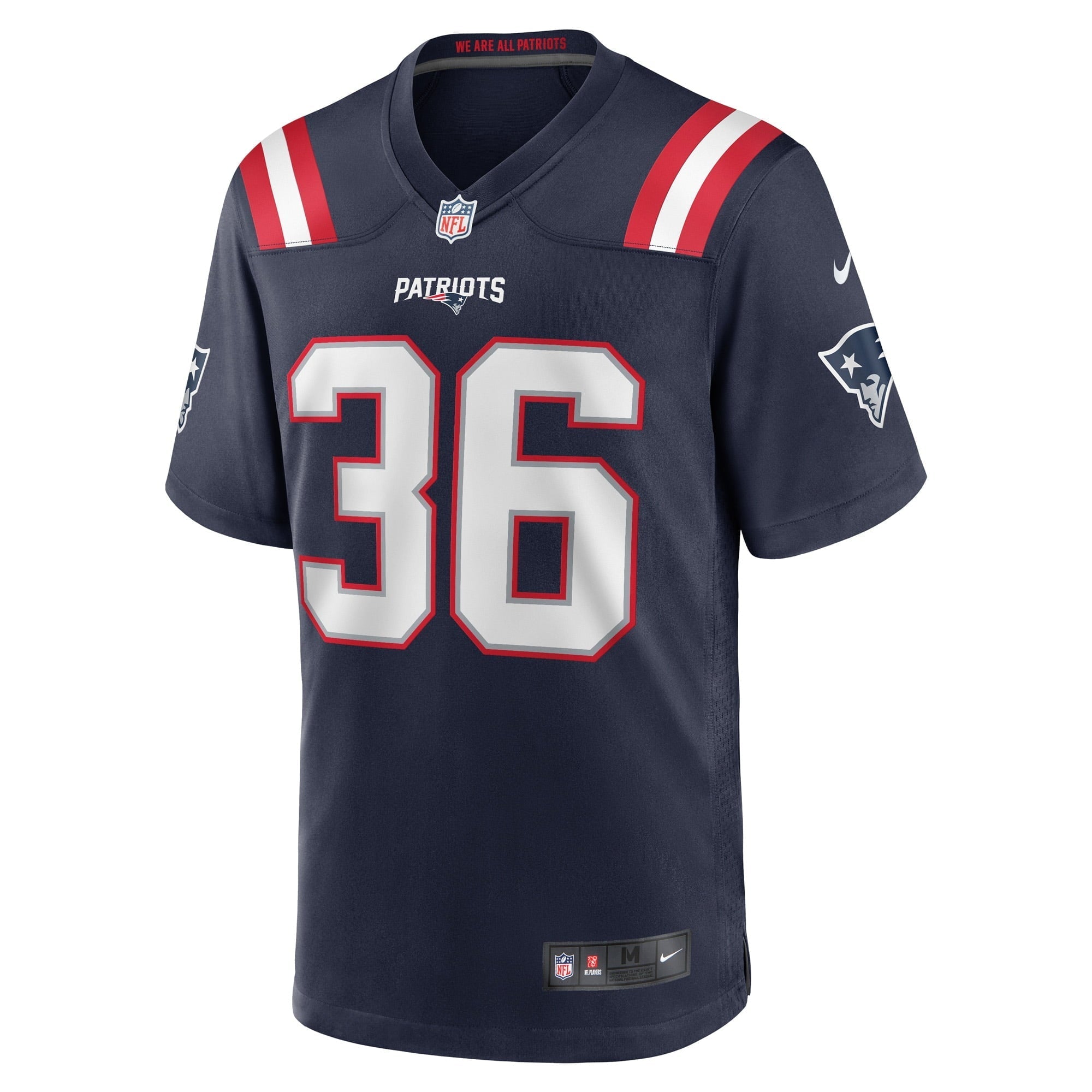 Men's Nike Kevin Harris Navy New England Patriots Game Player Jersey - vstockx