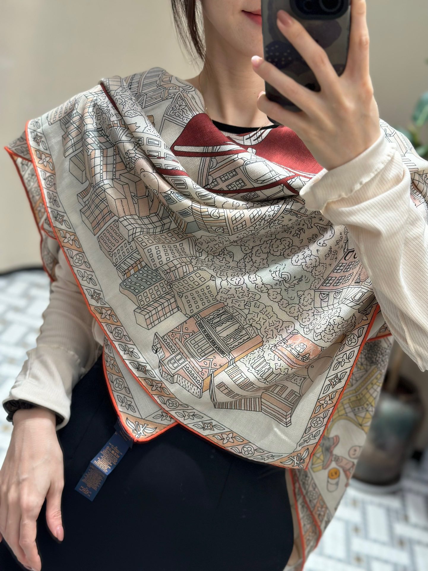 Streetwear Scarf LV 328994 SIZE:140*140cm - vstockx