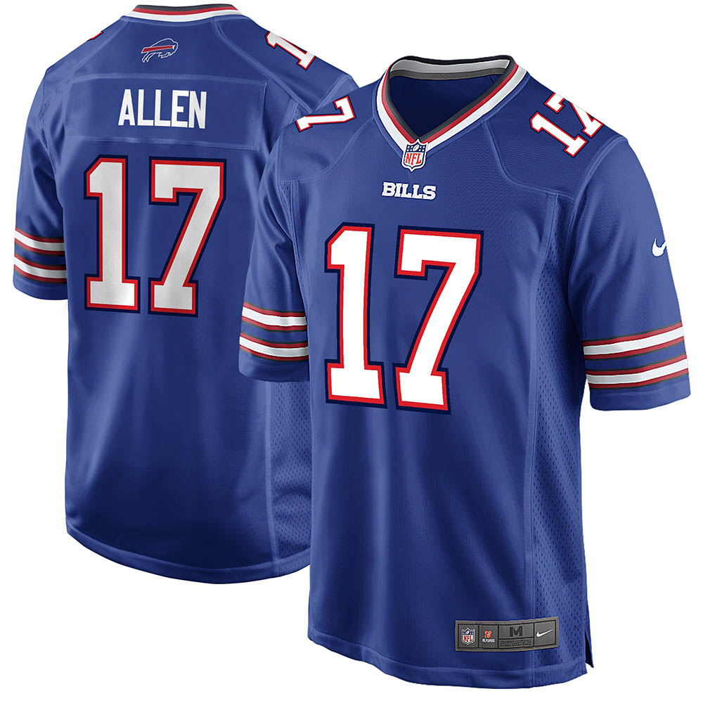 Youth Buffalo Bills Josh Allen Game Player Jersey Royal - vstockx