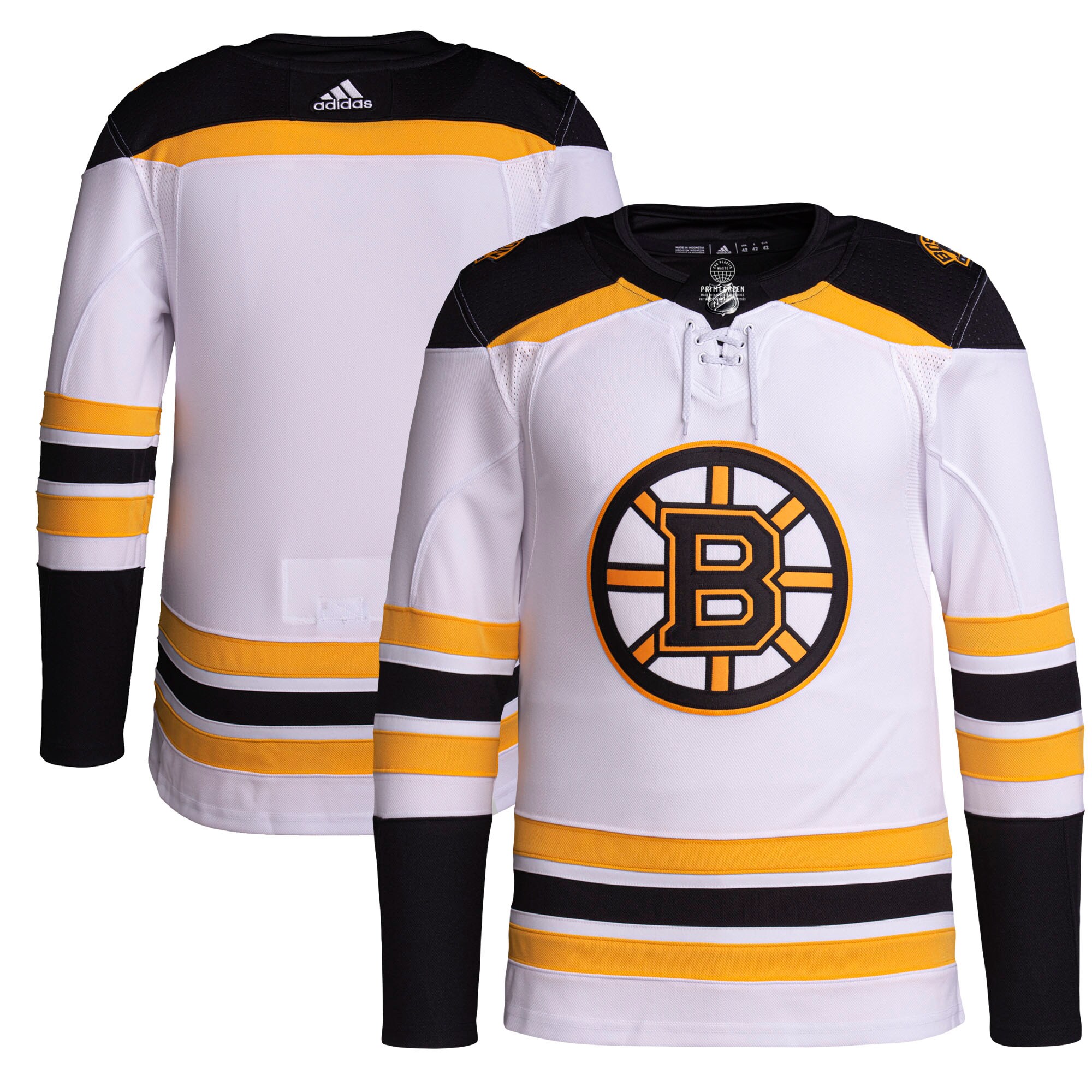 Boston Bruins adidas Away Primegreen Authentic Pro Jersey - White - vstockx