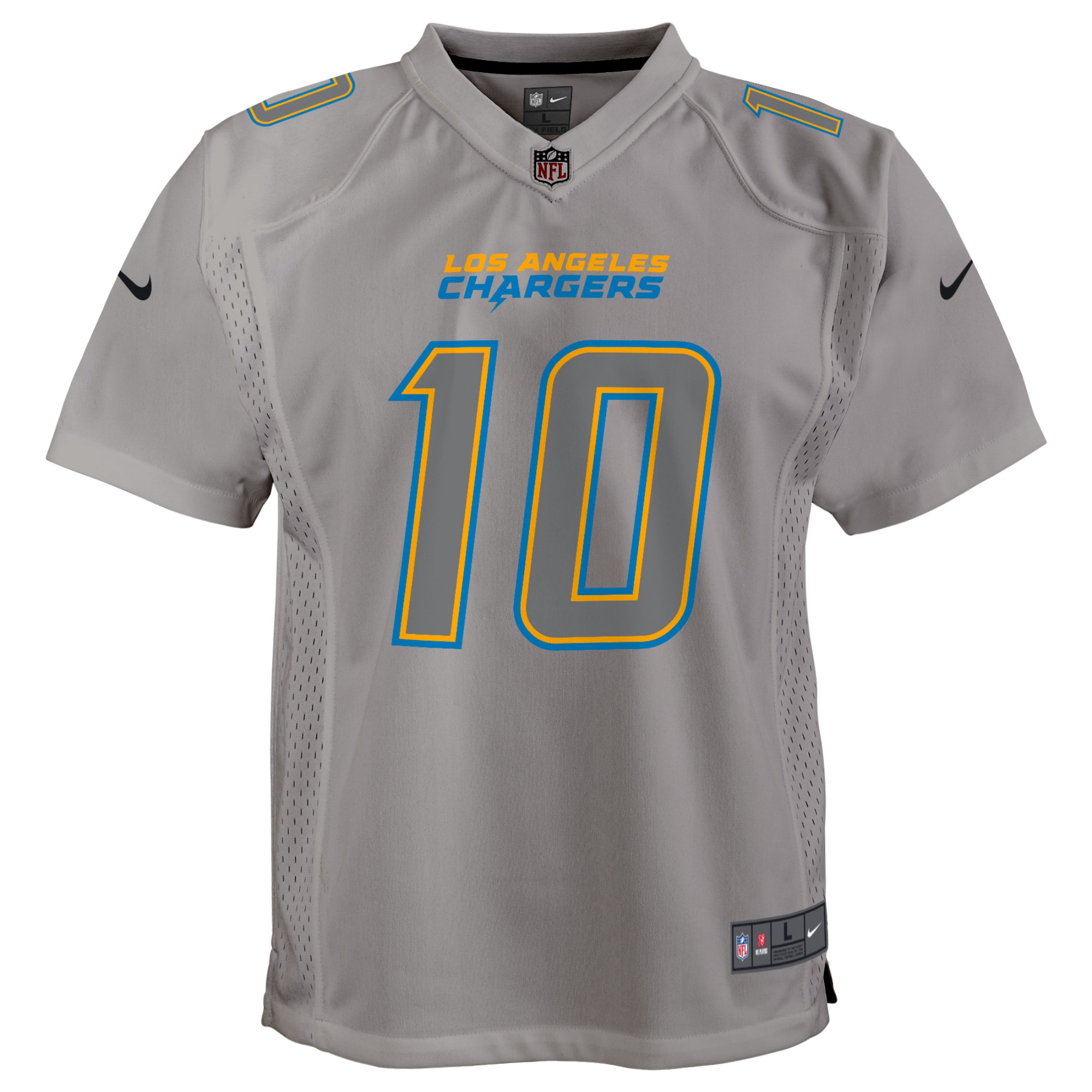 Justin Herbert Los Angeles Chargers Nike Youth Atmosphere Game Jersey - Gray - vstockx