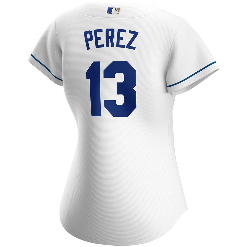 Womens Kansas City Royals Salvador Perez Cool Base Replica Jersey White - vstockx