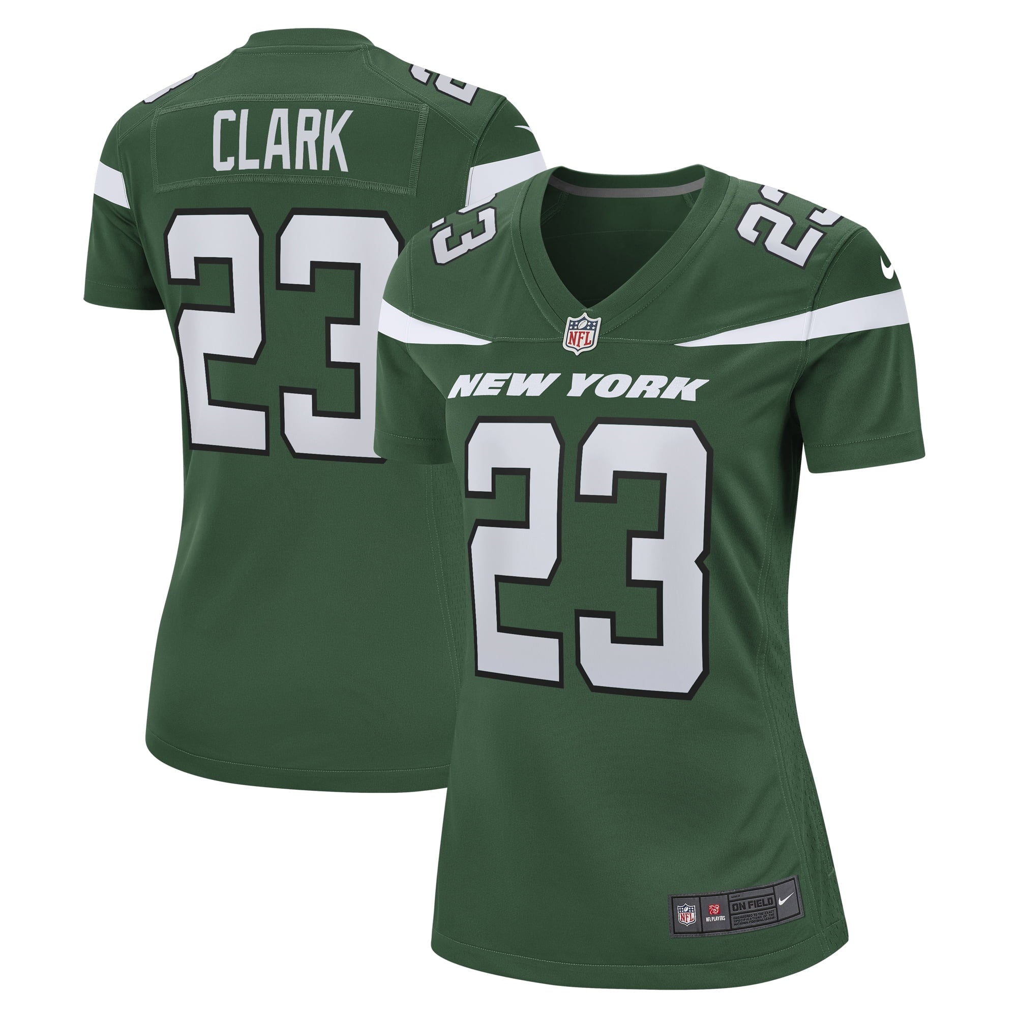 Women's Nike Chuck Clark Gotham Green New York Jets Team Game Jersey - vstockx