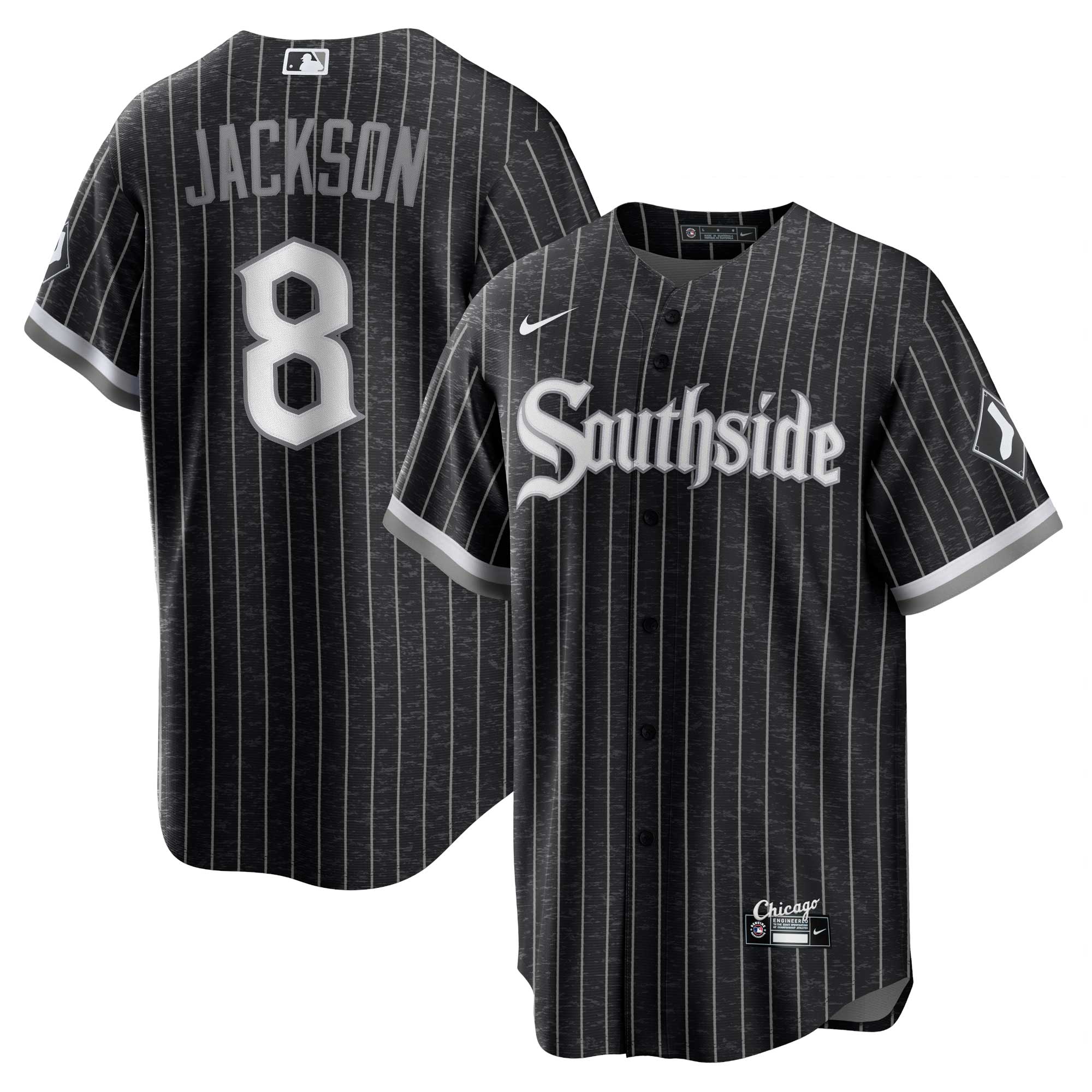 Bo Jackson Chicago White Sox Nike City Connect Replica Player Jersey - Black - vstockx