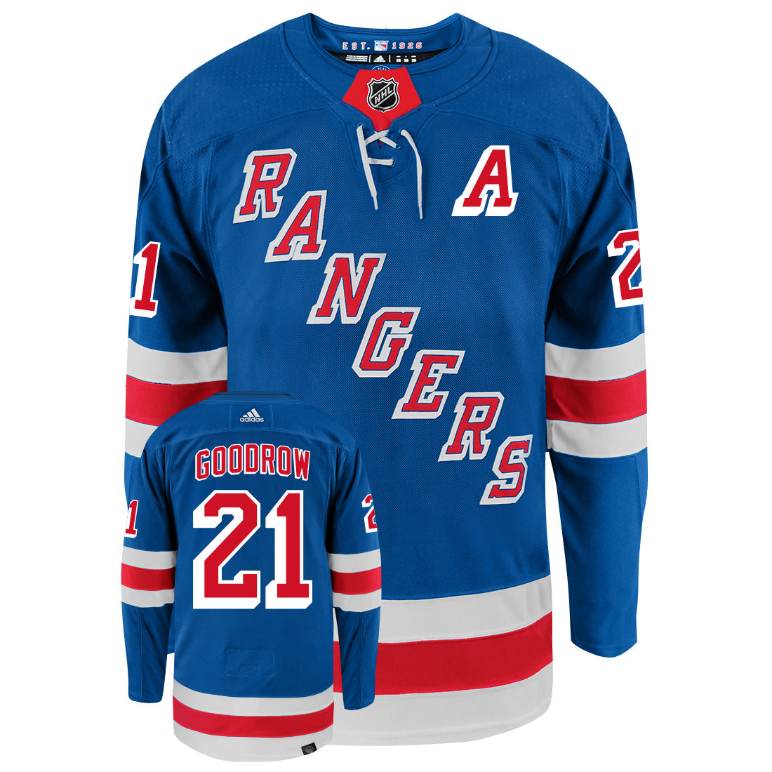 Barclay Goodrow New York Rangers Adidas Primegreen Authentic NHL Hockey Jersey - vstockx
